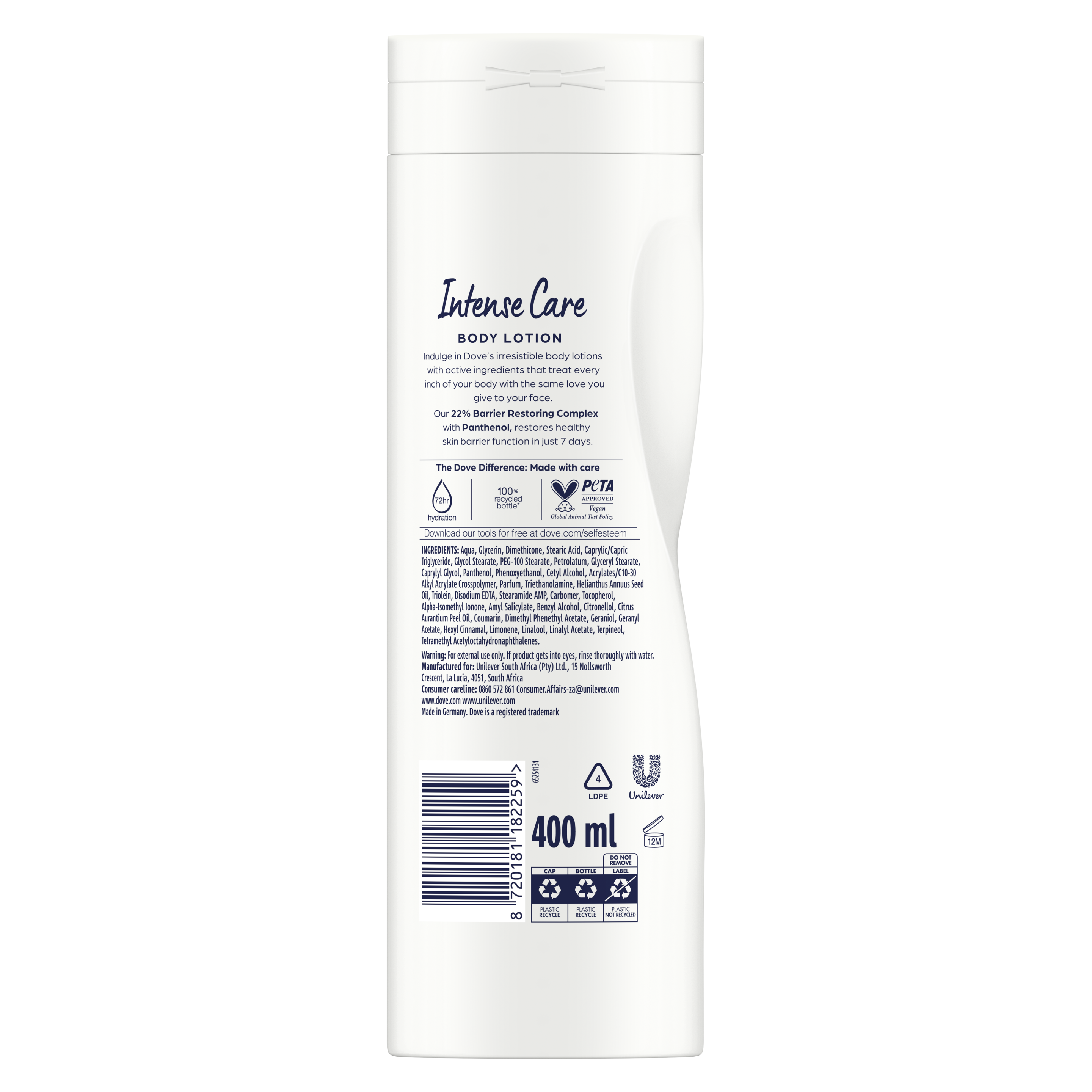 Dove Body Love Intense Care  Nourishing Body Lotion for Very Dry Skin 400ml packshot