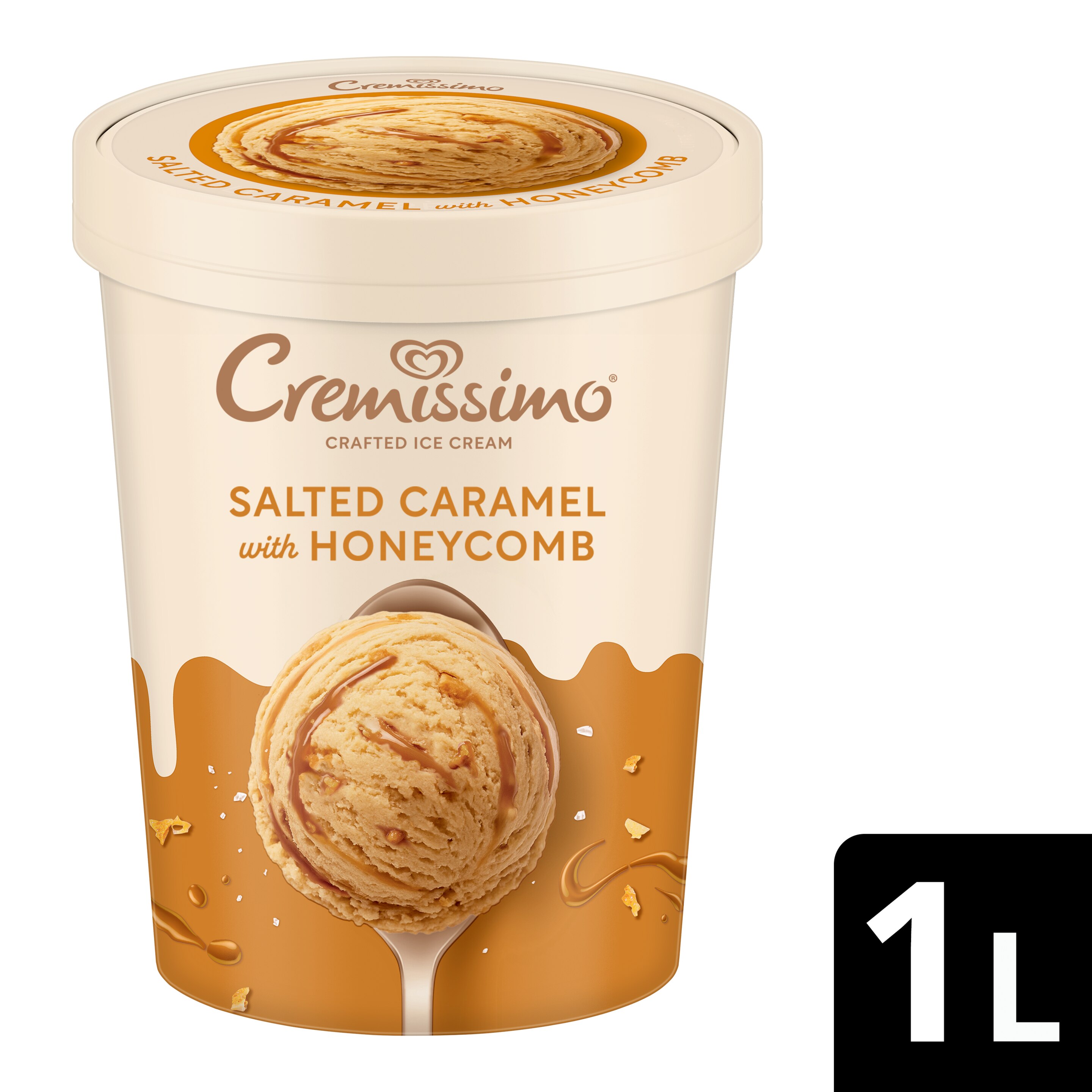Cremissimo Salted Caramel with Honeycomb 1L packshot
