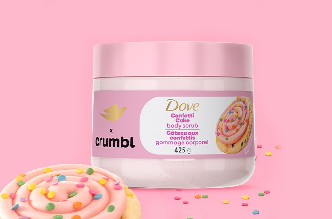 Gommage corporel Dove Biscuit aux Confettis