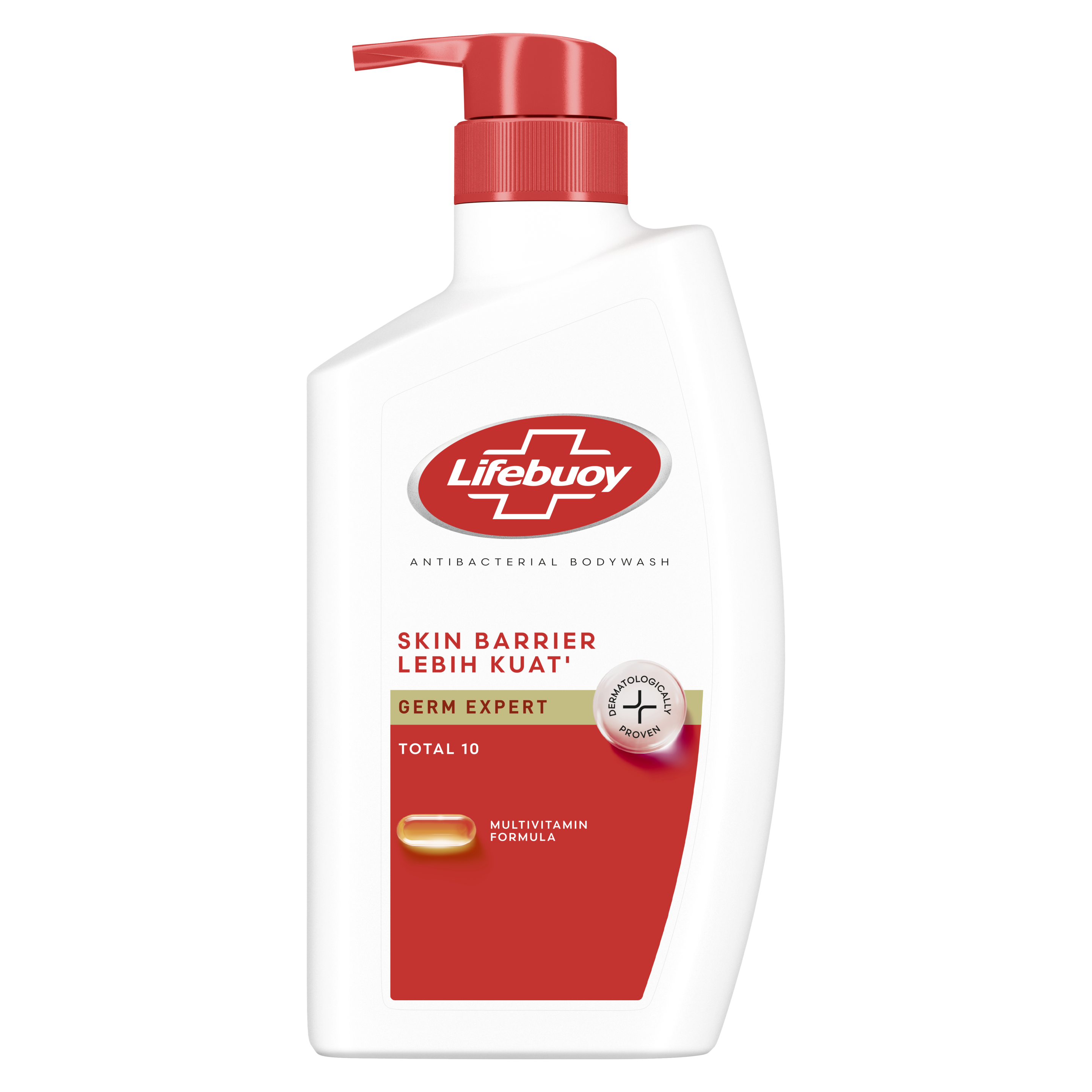 Lifebuoy  SABUN CAIR SABUN MANDI ANTISEPTIC TOTAL 10 DENGAN ACTIV SILVER+ FORMULA 500ML packshot