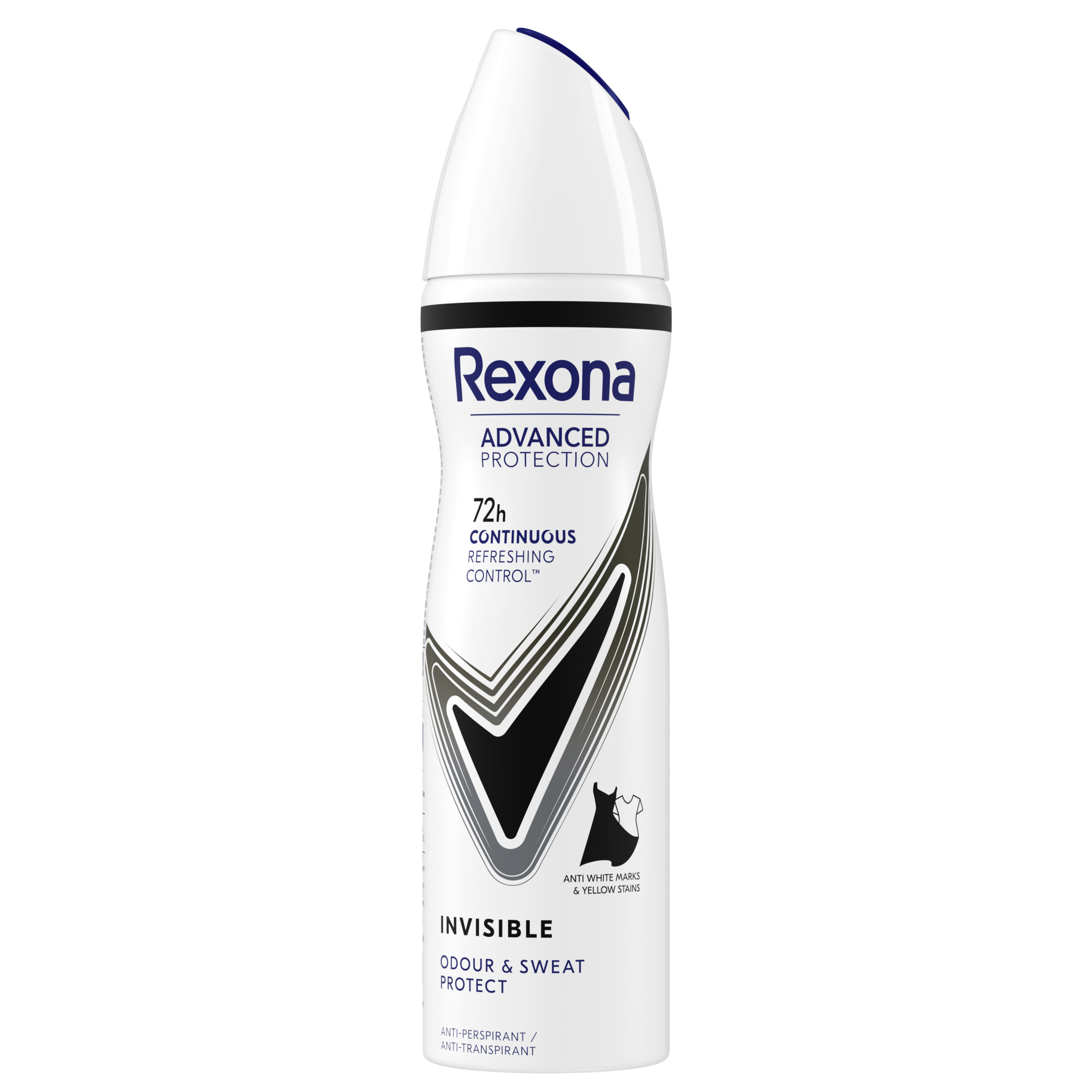 Rexona Advanced Protection Invisible Black&White izzadásgátló aeroszol 150 ml packshot