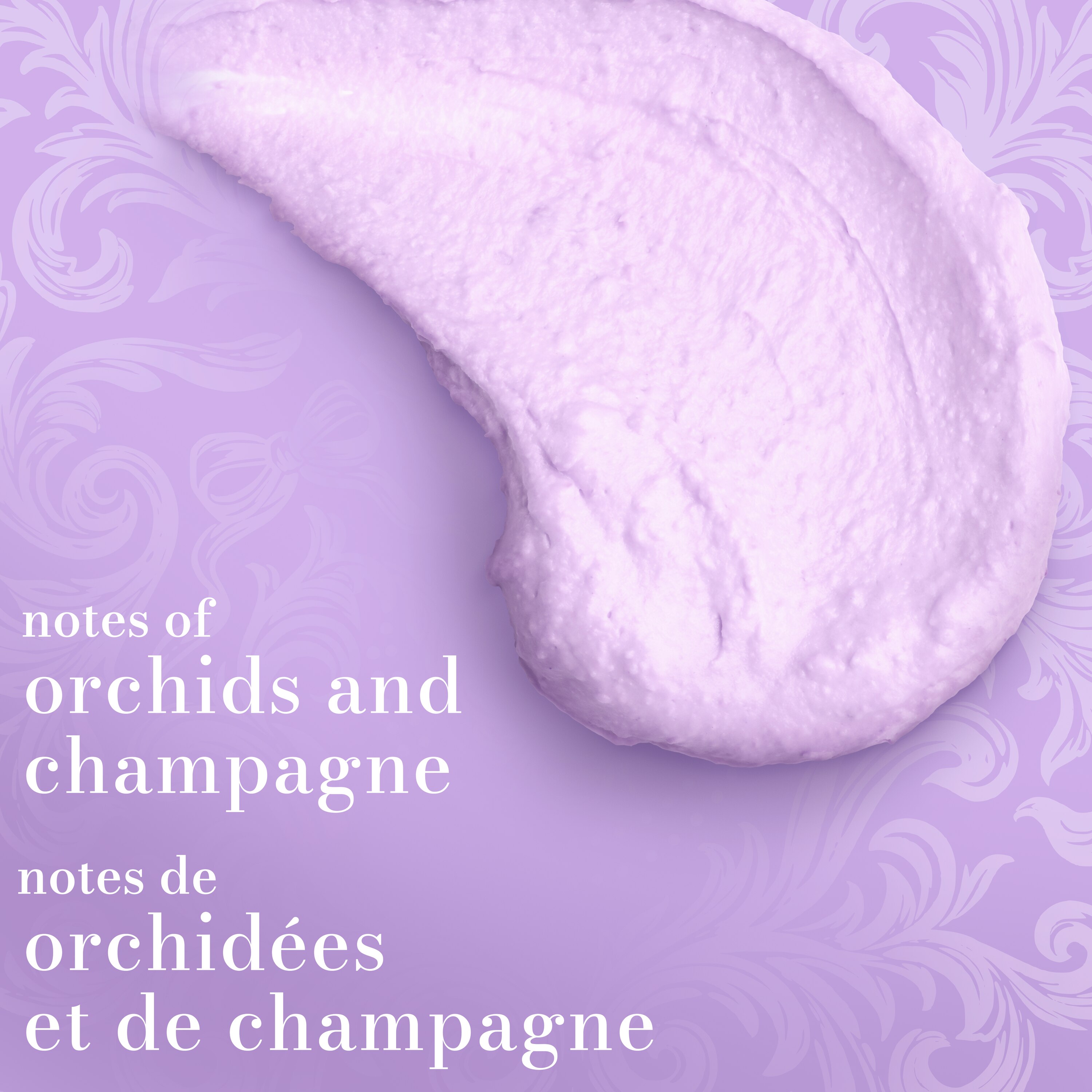 purple background with flowers