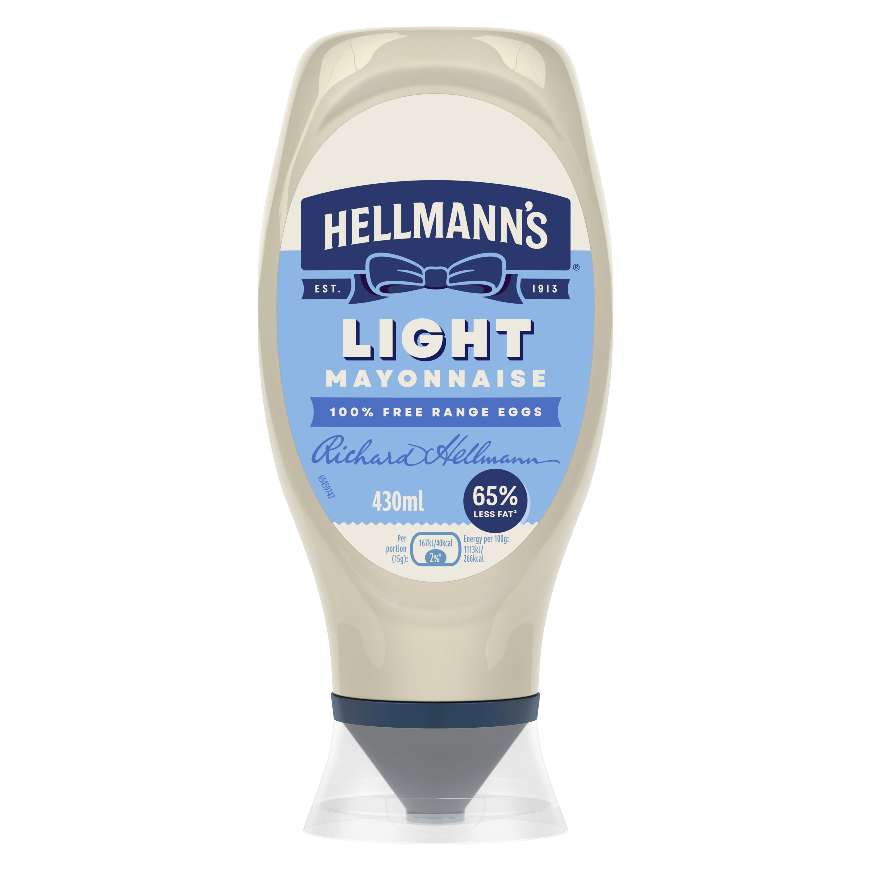 Hellmann's Squeezy mayonnaise Light 430ml packshot