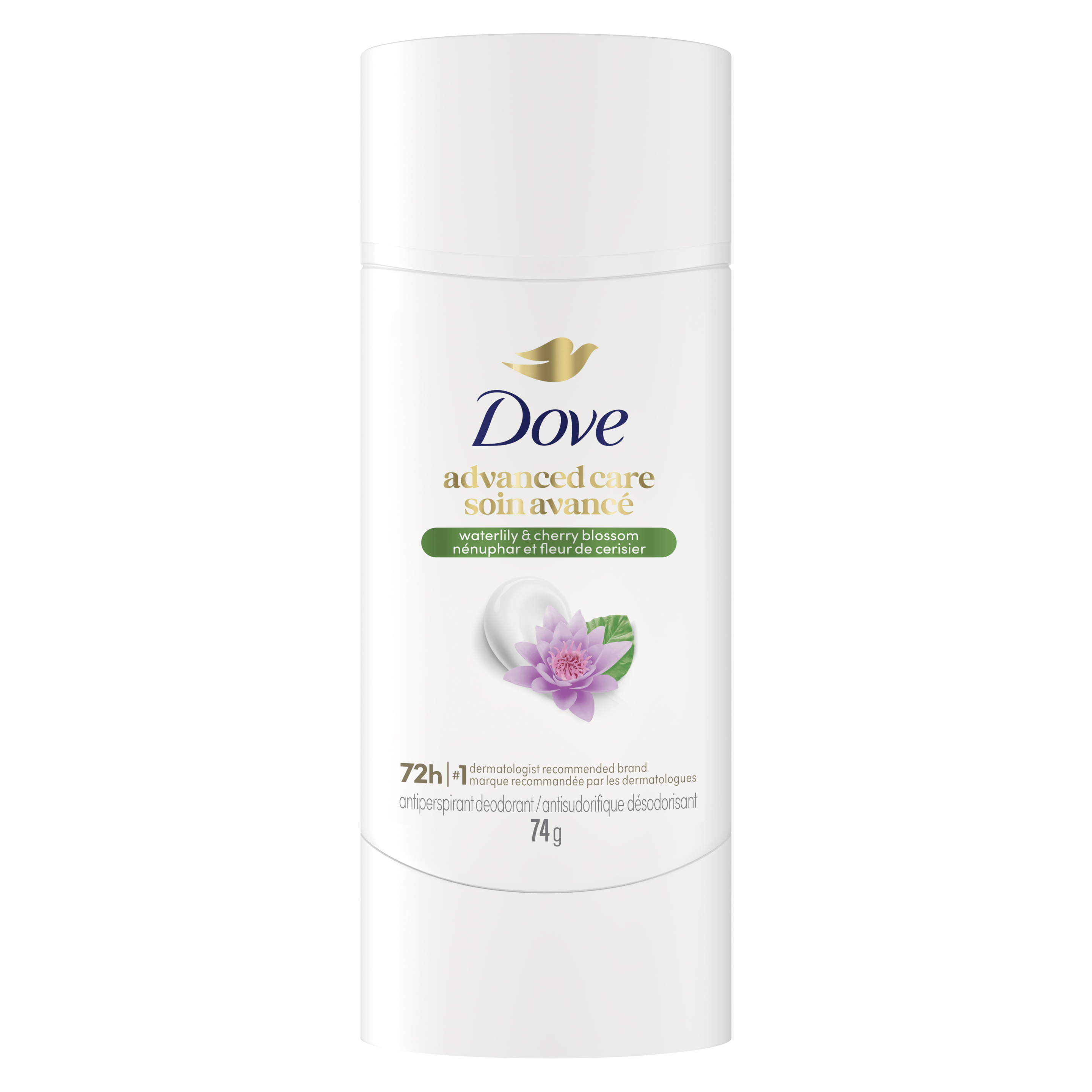 Antisudorifique en bâton soin avancé parfum de nénuphar et fleur de cerisier 74 g packshot