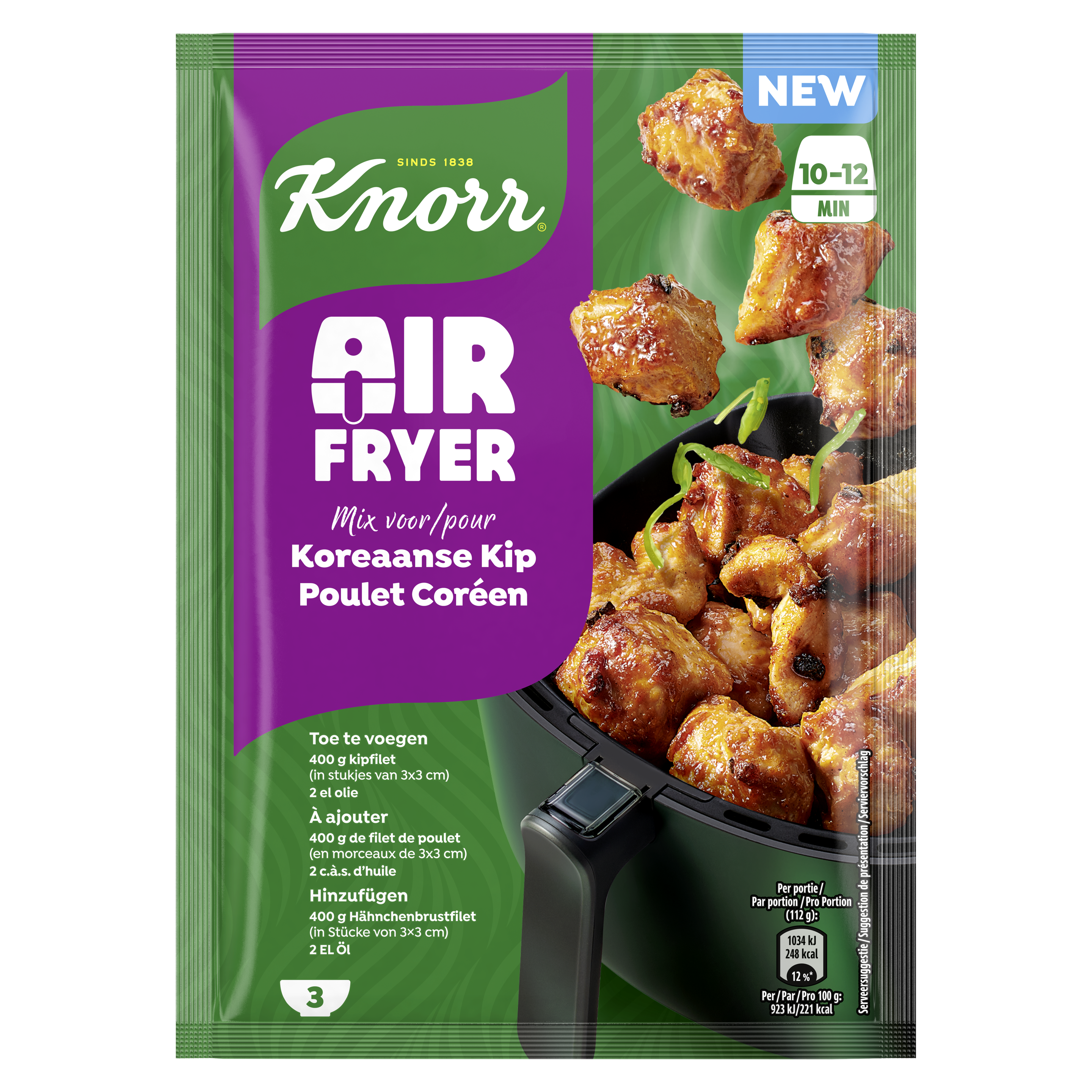 Air fryer Mix voor Koreaanse Kip packshot
