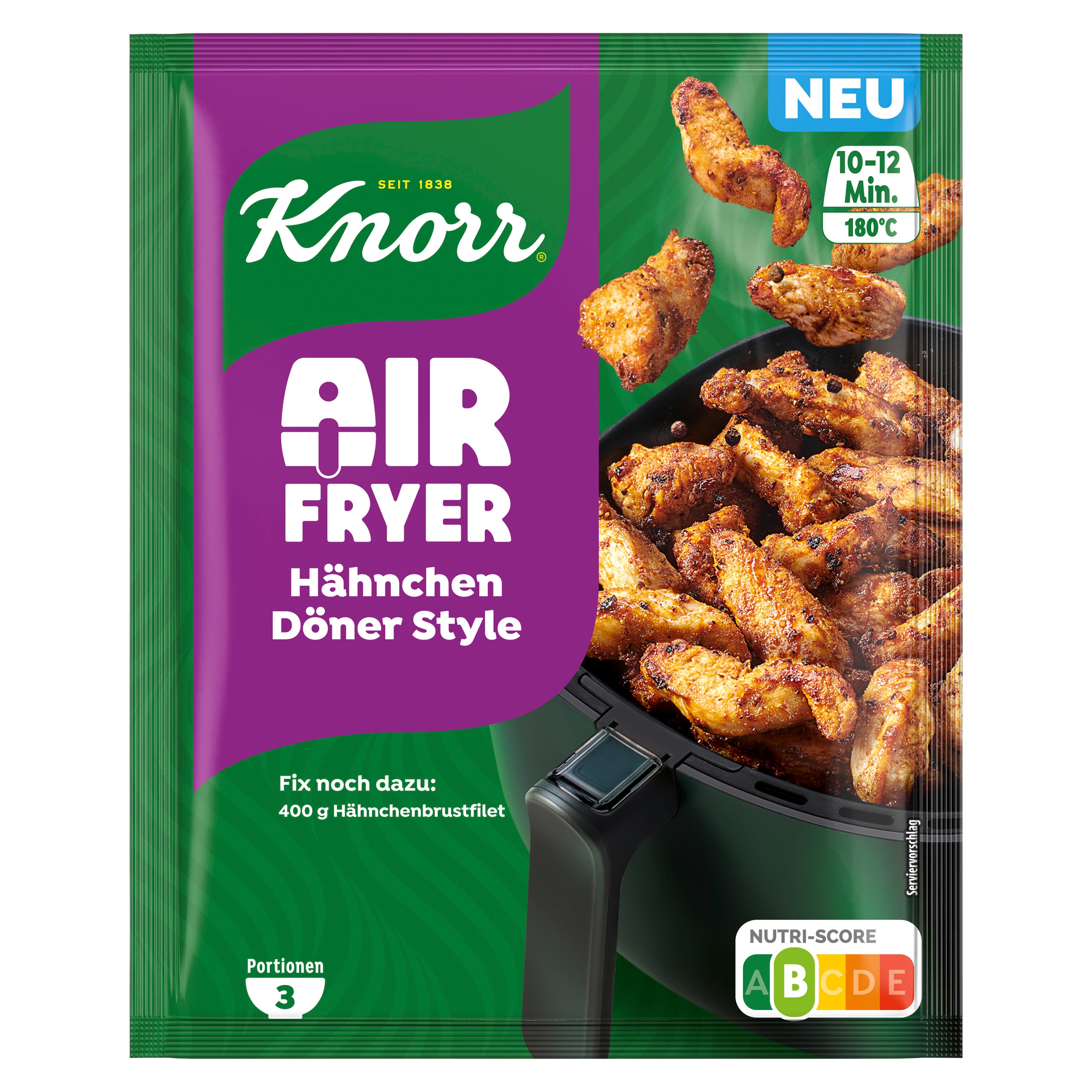 Air Fryer Produkt Hähnchen Döner Style