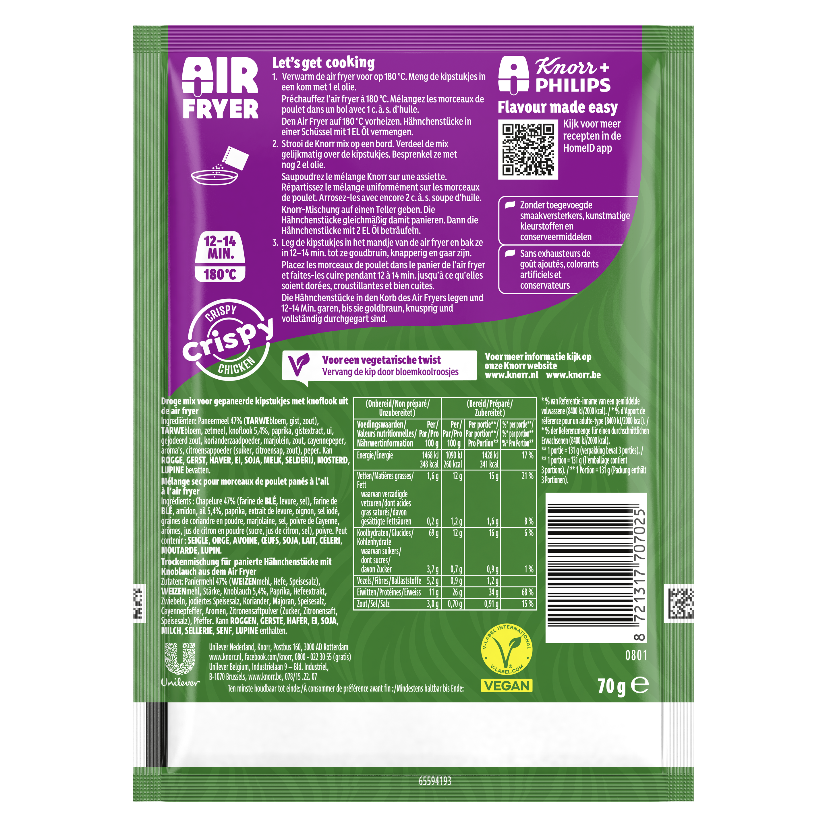 Air fryer Mix voor Krokante Kip Knoflook