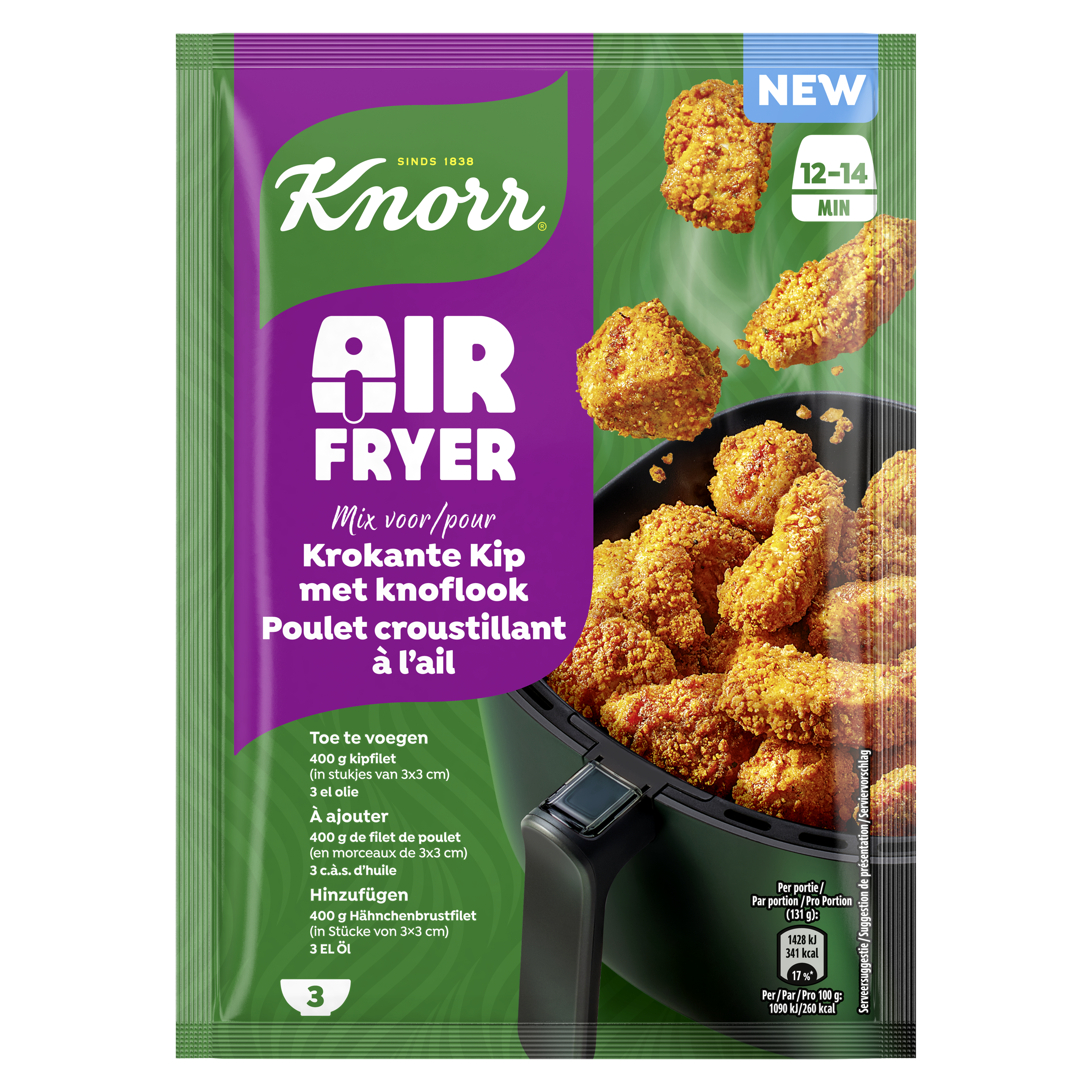 Air fryer Mix voor Krokante Kip Knoflook packshot