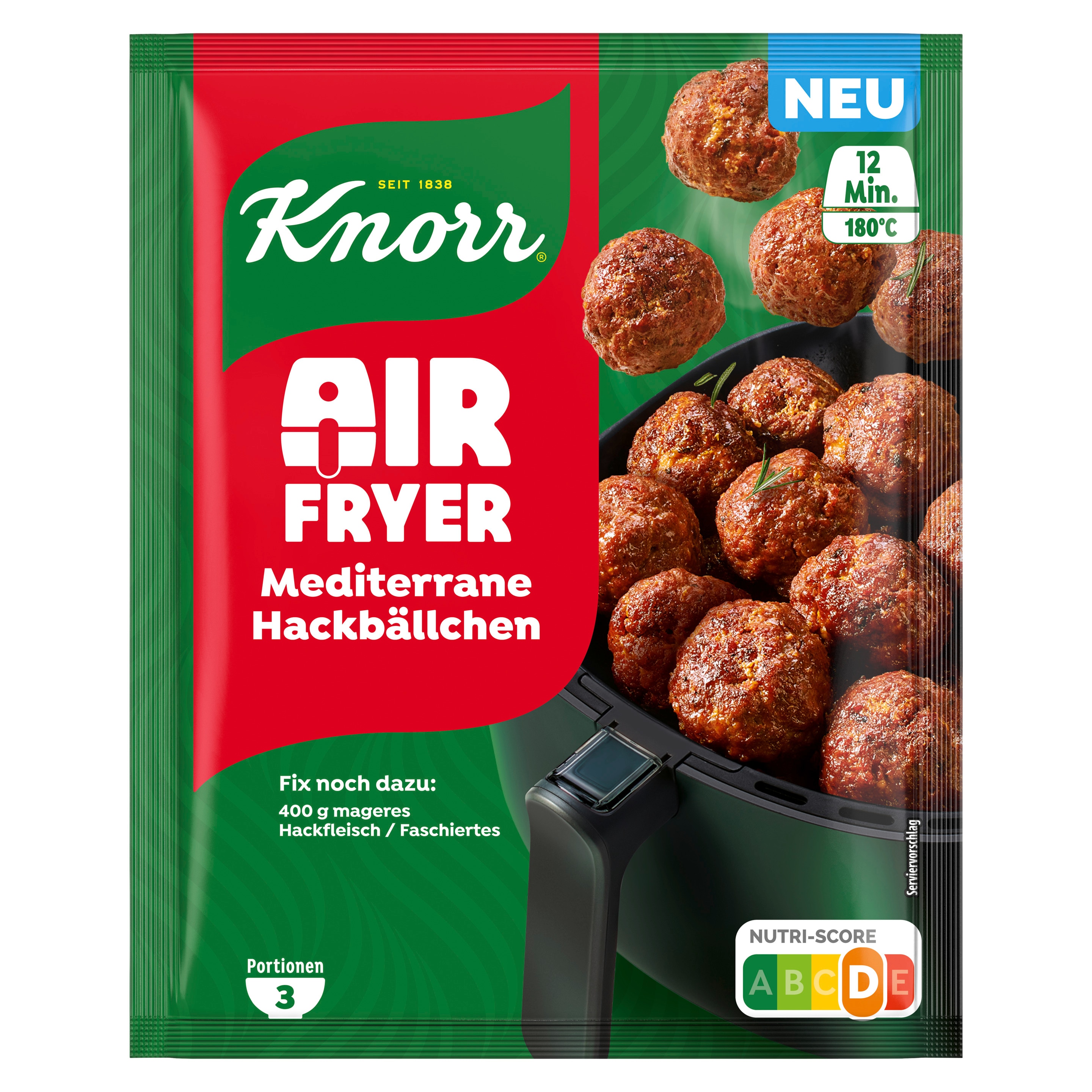 Air Fryer Produkt Mediterrane Hackbällchen