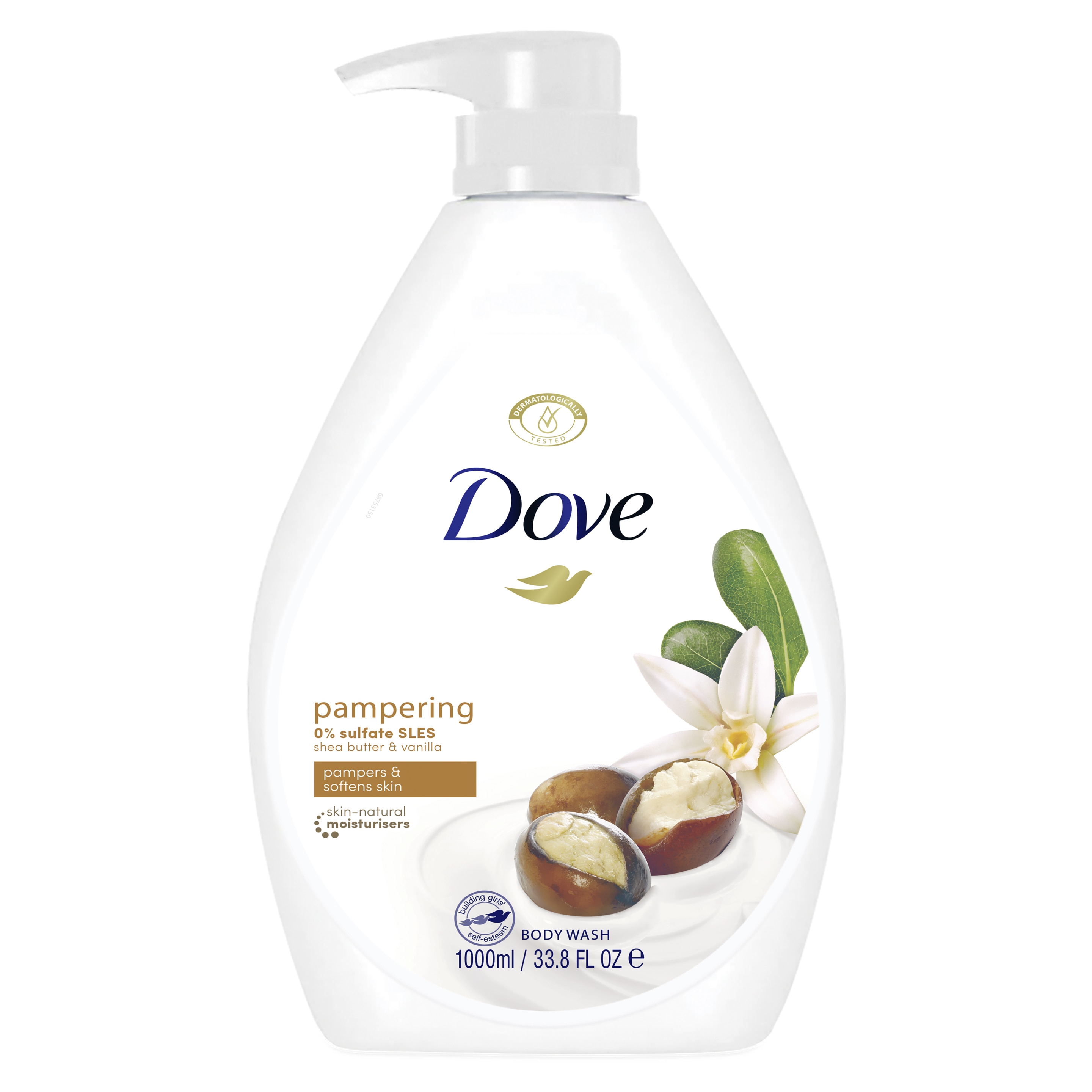 Dove Pampering Shea Butter & Vanilla Body Wash 1000ml packshot