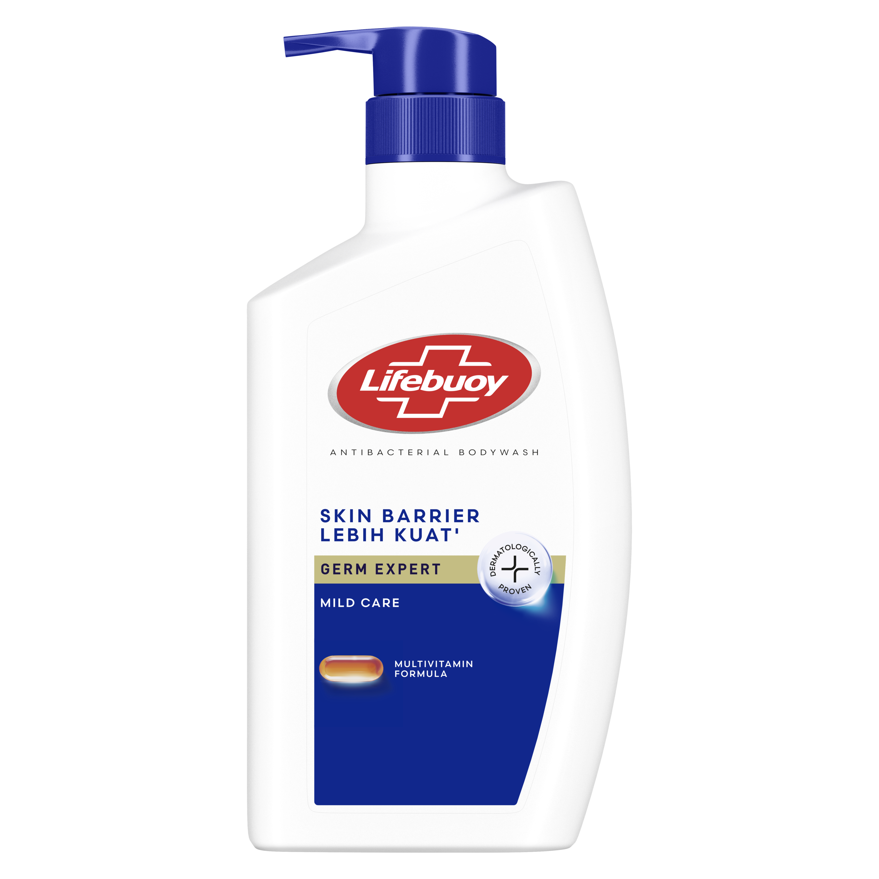 Lifebuoy  SABUN MANDI PUMP ANTIBAKTERI MILD CARE ACTIV SILVER+ FORMULA & MILK CREAM 500ML packshot