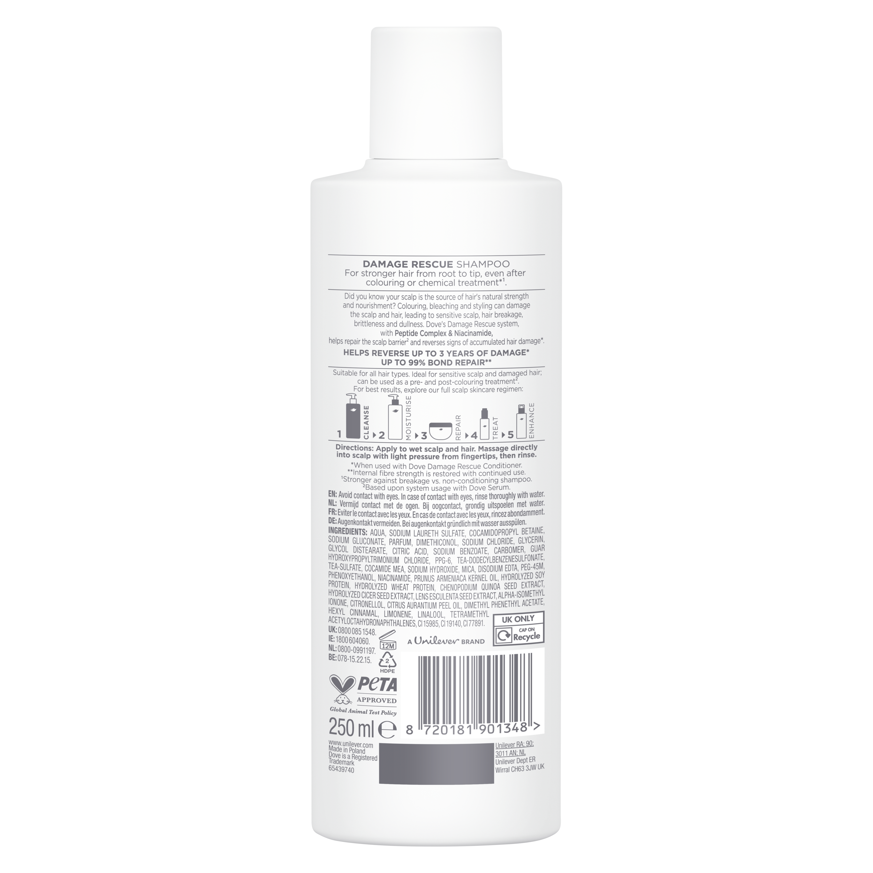 Scalp + hair therapy Damage Rescue Shampoo 250 ml