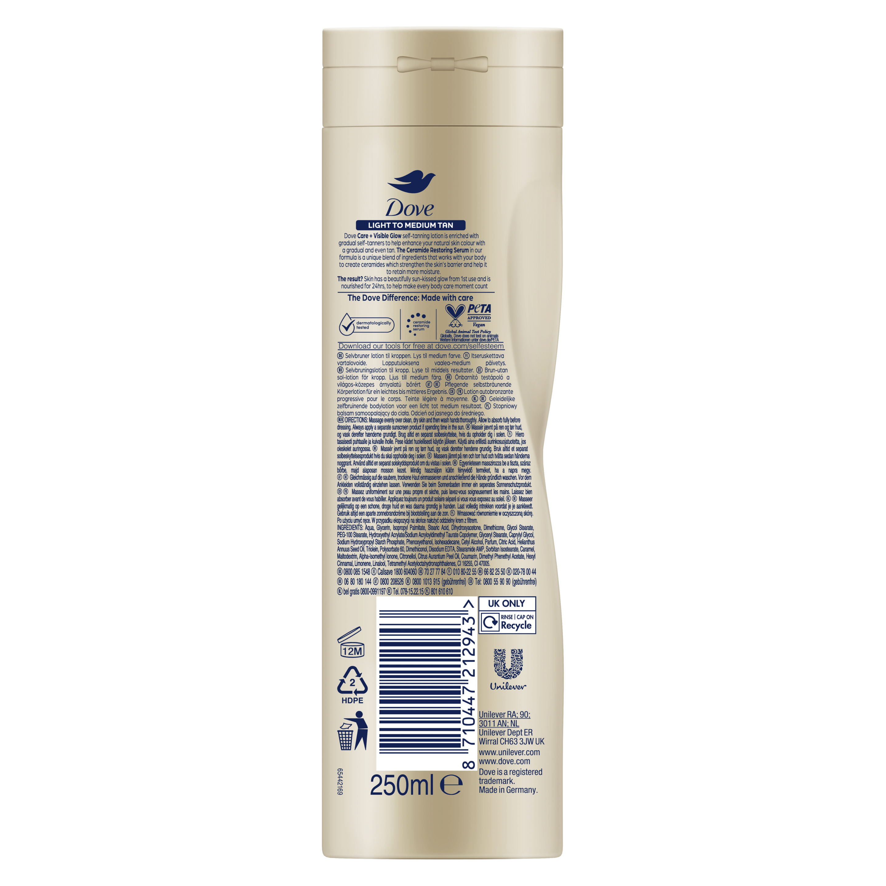 Body Love Visible Glow Gradual Self-Tan Body Lotion Light to Medium