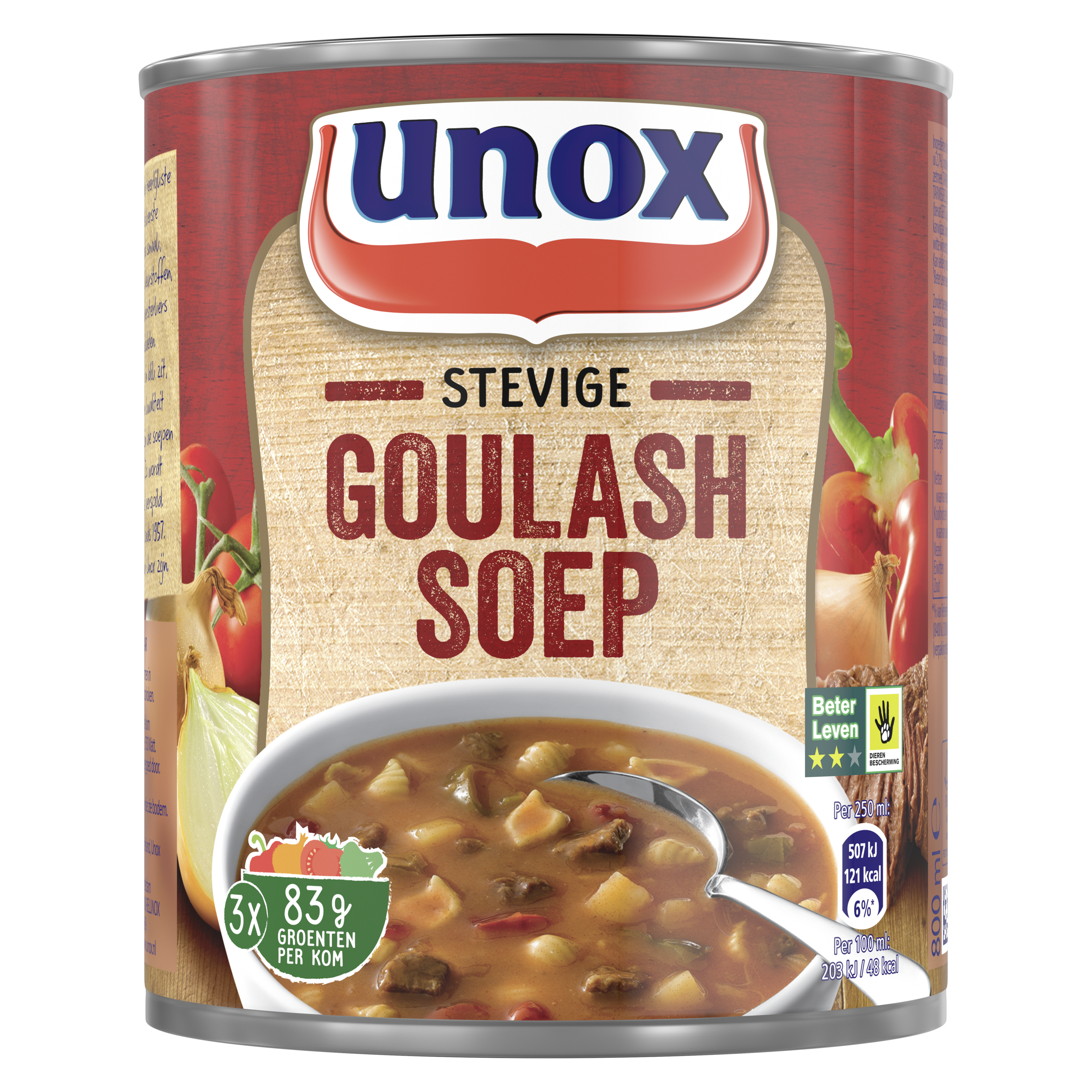 Unox Soep in blik Stevige Goulashsoep 800 ml packshot