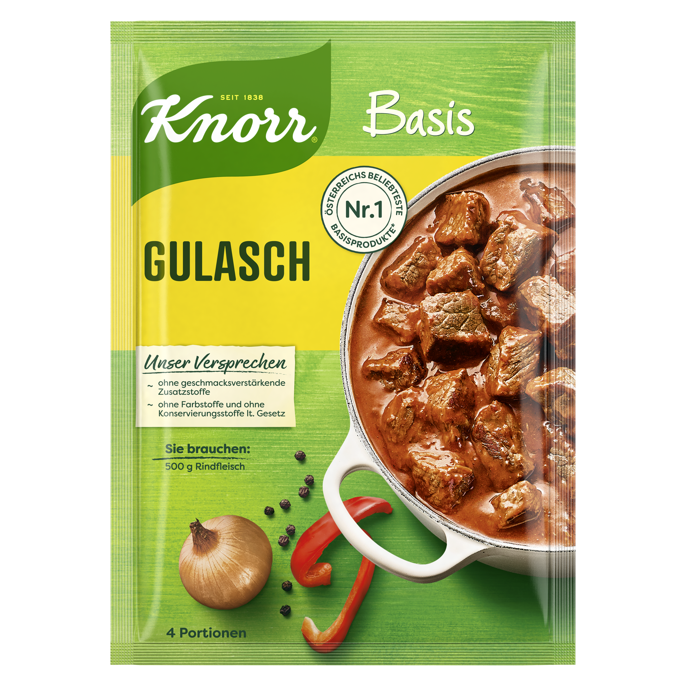 Knorr Basis Gulasch 4 Portionen 73g packshot