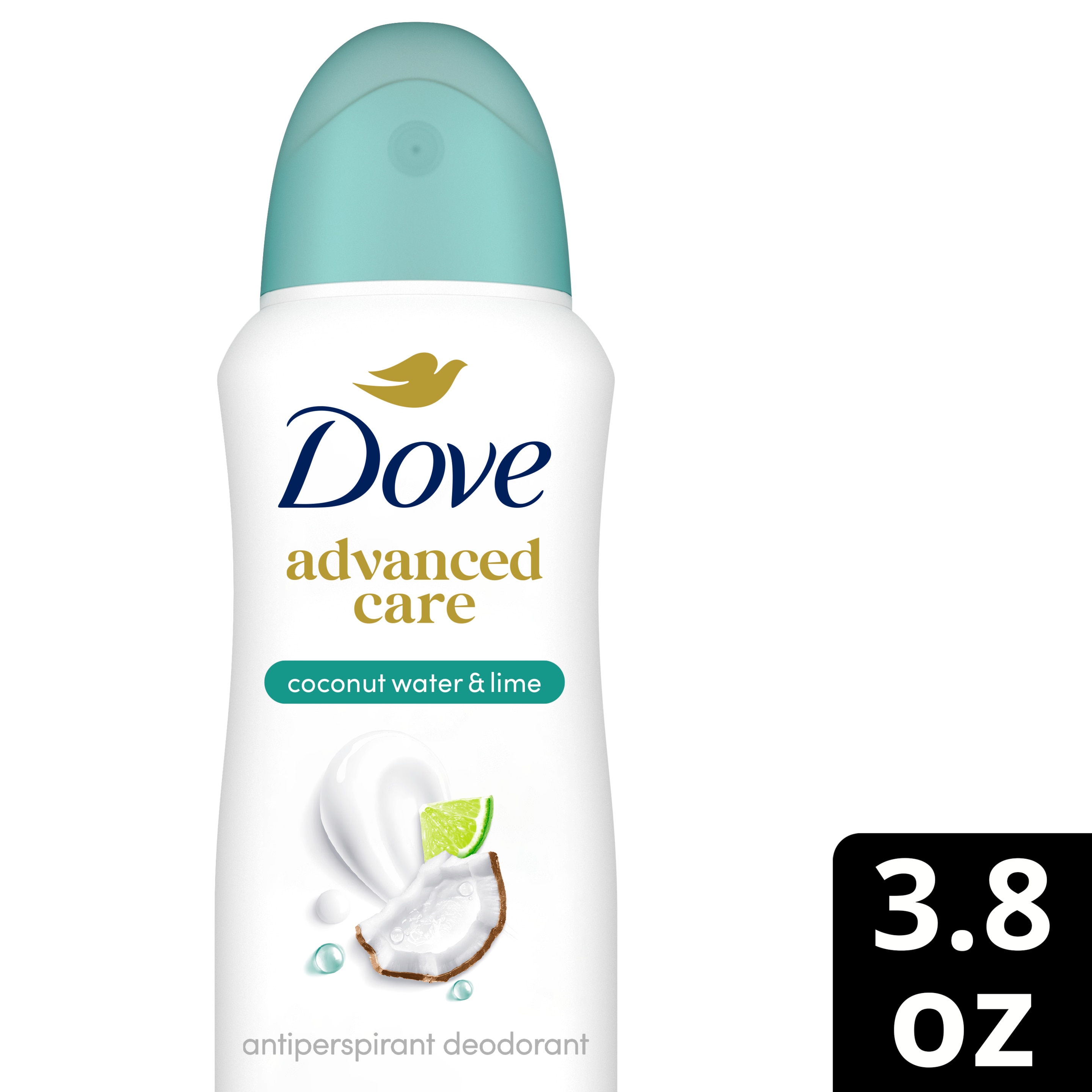 Dove Advanced Care Coconut Water & Sweet Lime Antiperspirant Dry Spray 3.8 oz packshot