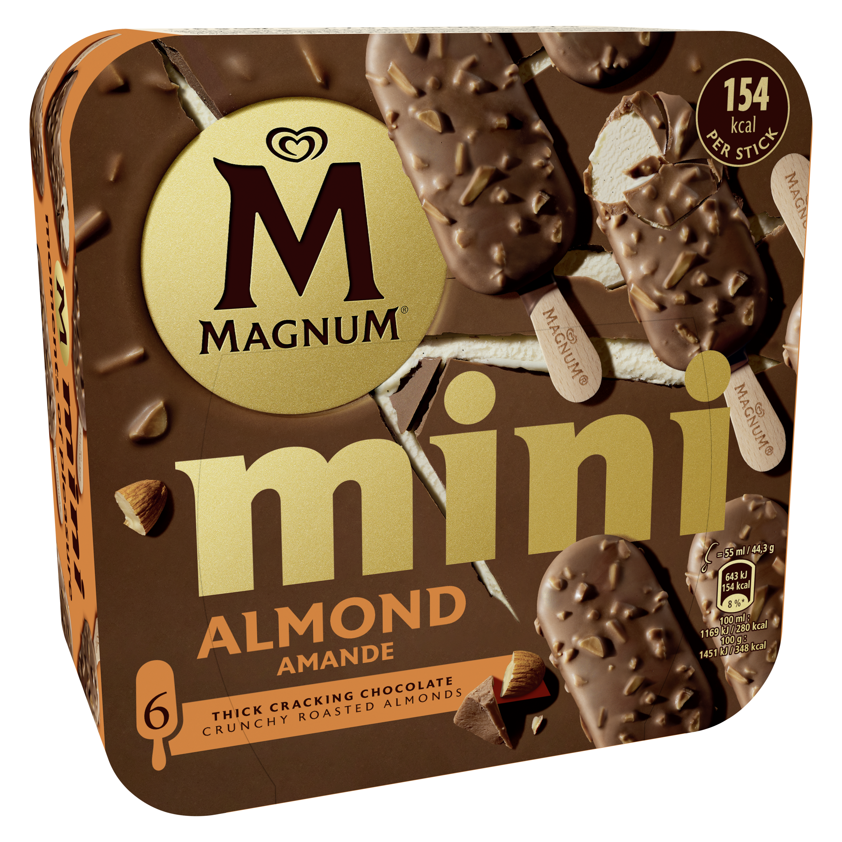 Magnum Mini Almond 6 x 55 ml packshot