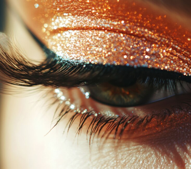 Image of How to make glitter eye makeup stay put all night without creasing