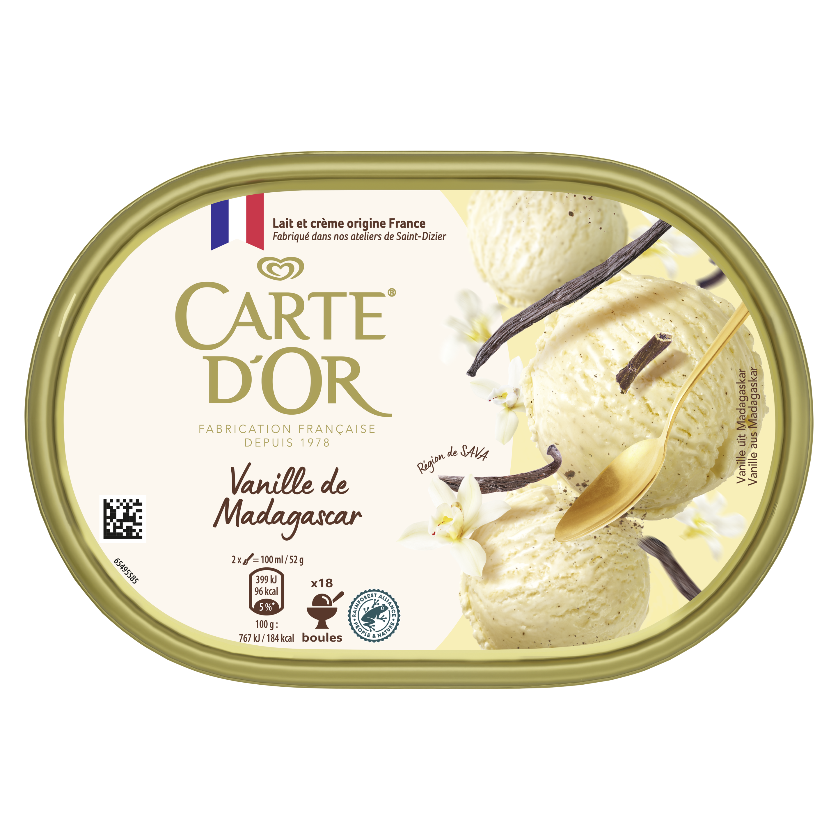 Carte D'Or Dessert Glacé VANILLLA DE MADAGASCAR 900 ML packshot