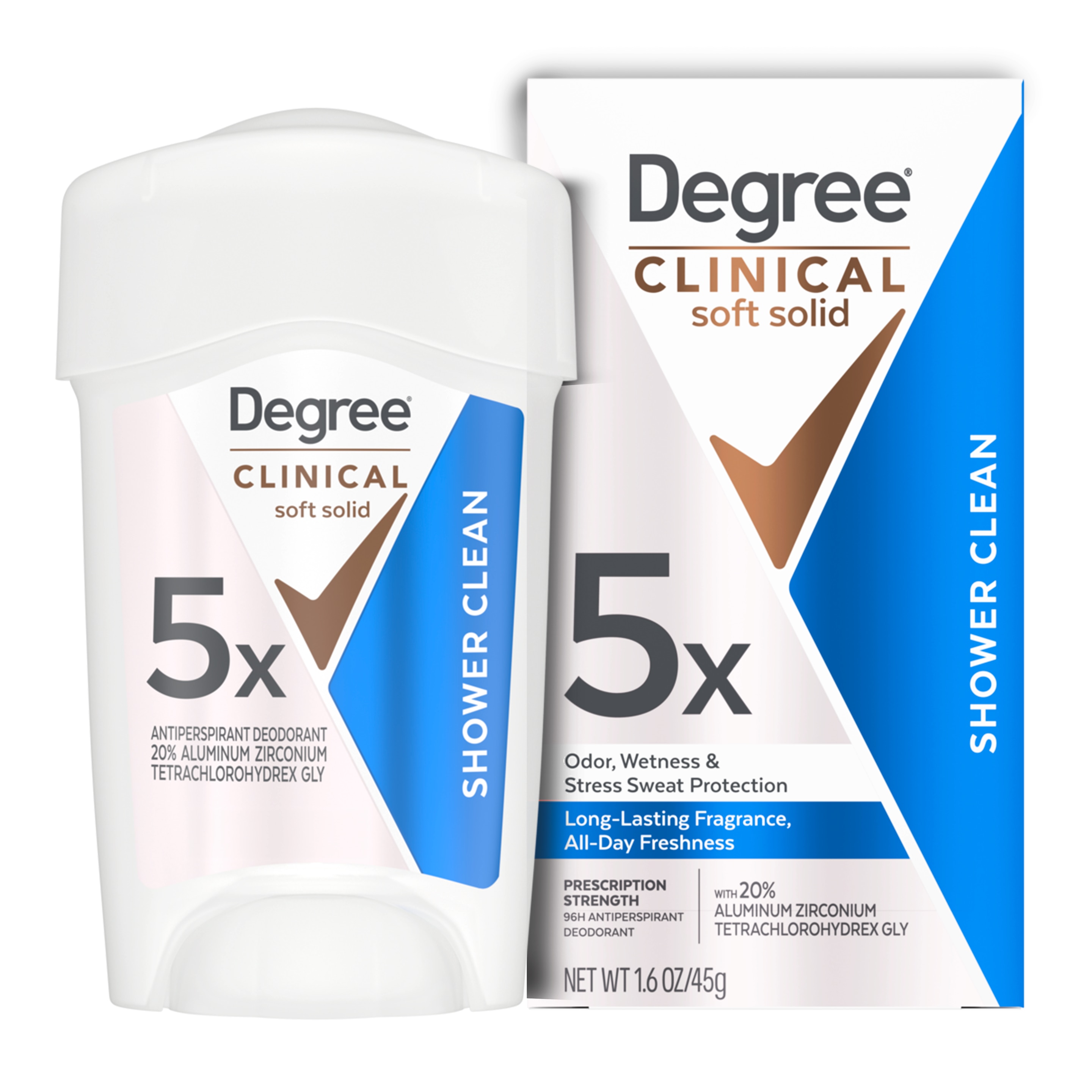 Shower Clean Clinical Antiperspirant Deodorant front pack shot packshot