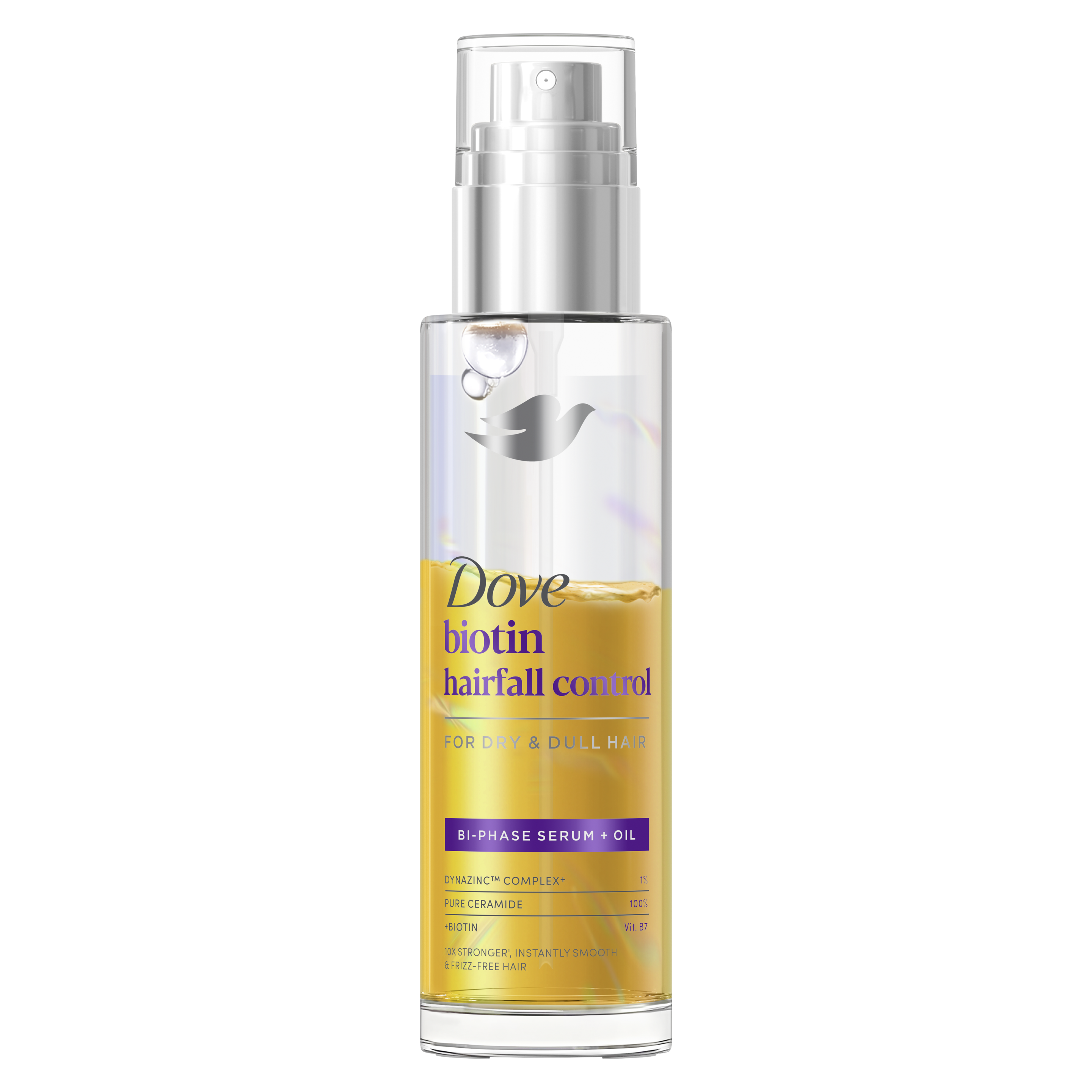 Dove Biphase Serum + Oil Biotin Hairfall Control 77ml packshot