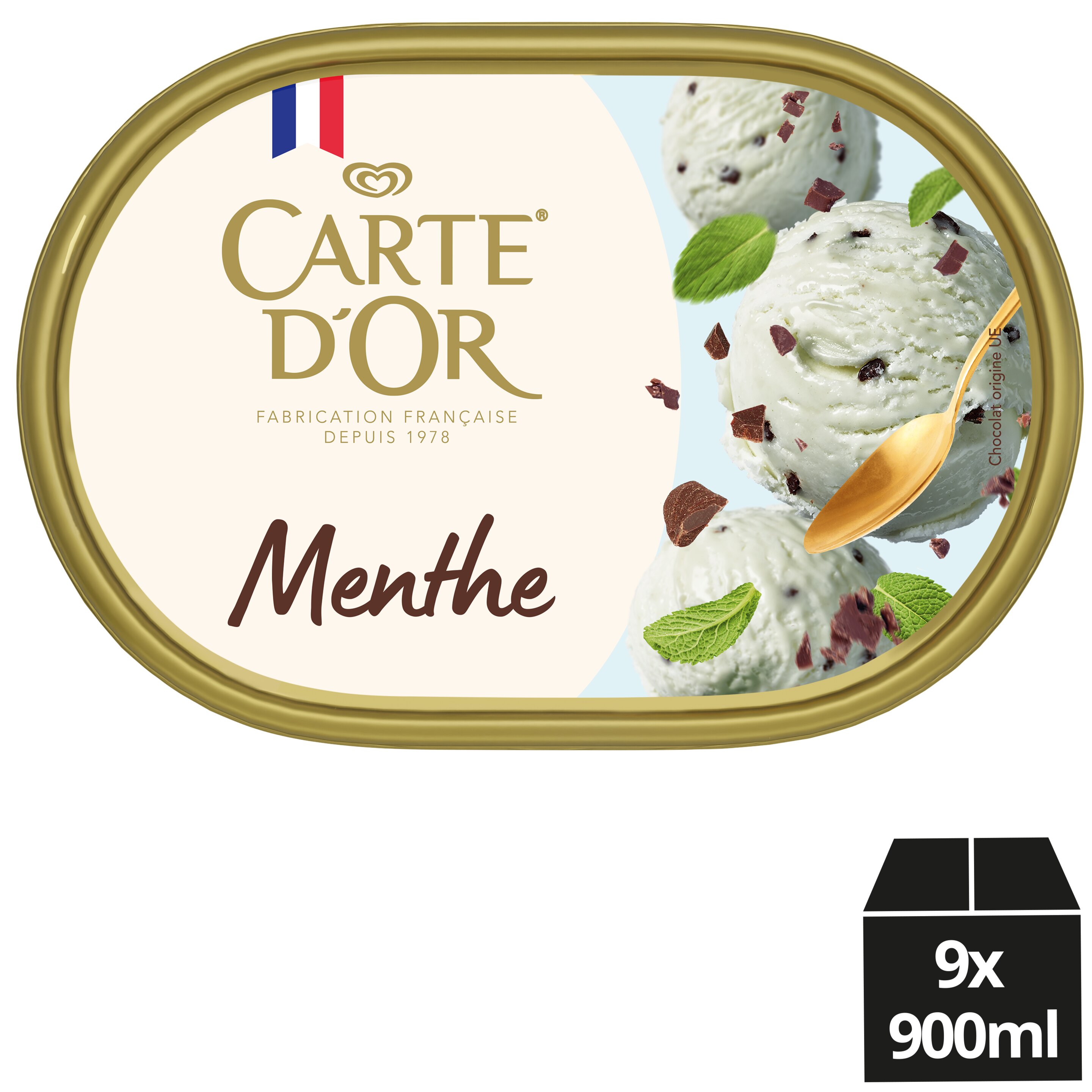 Carte D'Or Dessert Glacé MENTHE CHOCOLAT 900 ML packshot