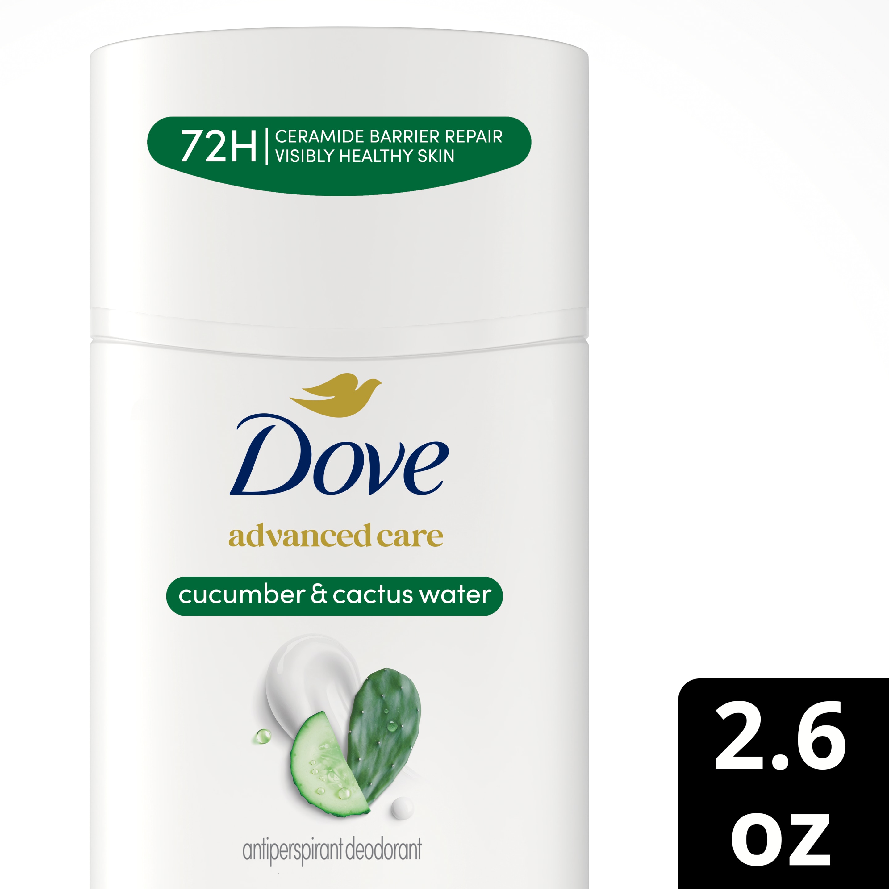 Dove Advanced Care Invisible Cucumber & Cactus Water Antiperspirant Stick 2.6 oz packshot