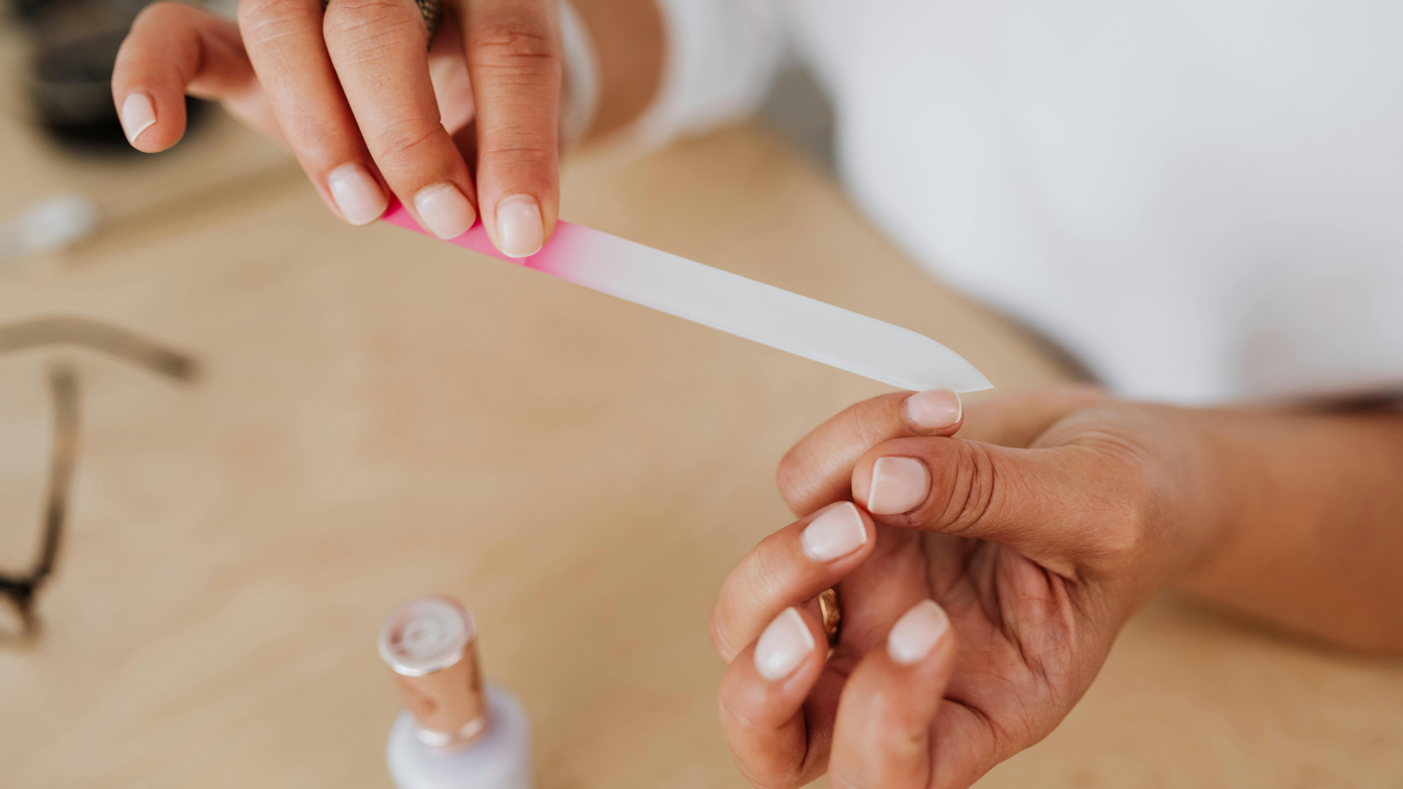 Nail Prep Before Applying Acrylic or Gel Nails
