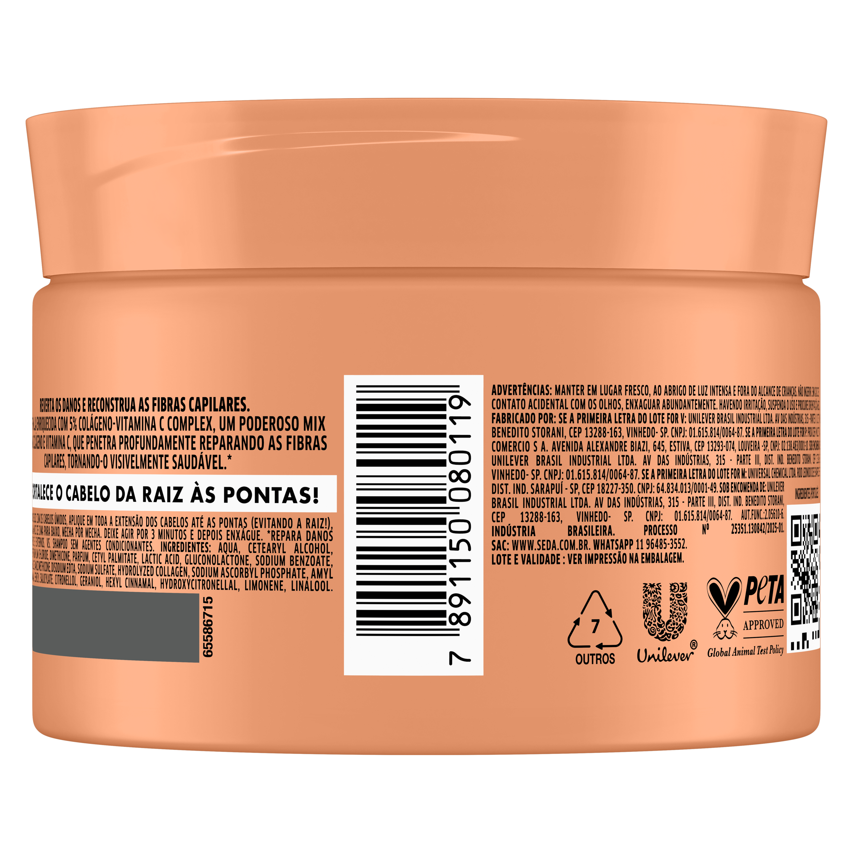 Máscara de Tratamento Seda by Niina Colágeno + Vitamina C