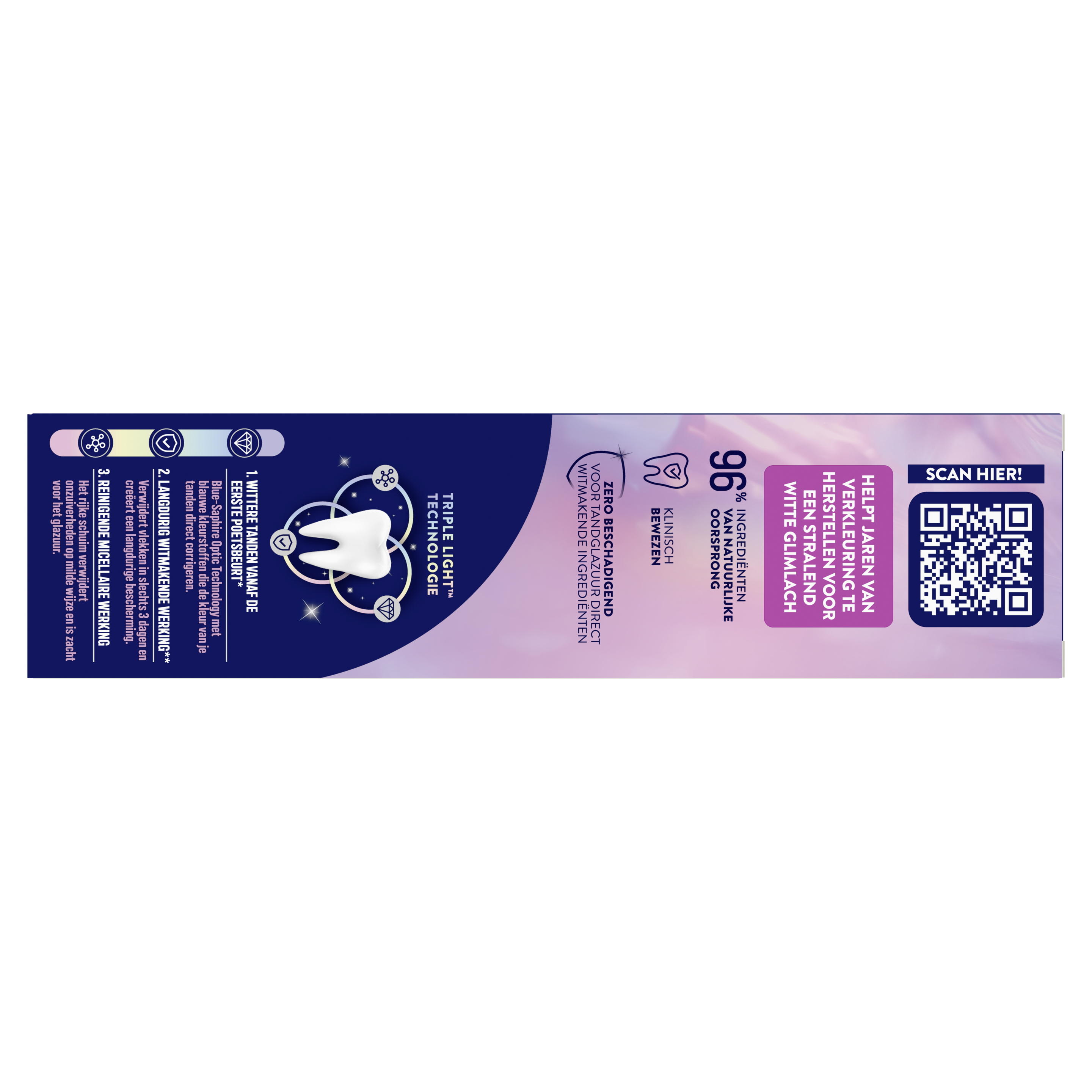 Prodent White Now Forever Young 3-in-1 75ml - Achterkant Folding Box