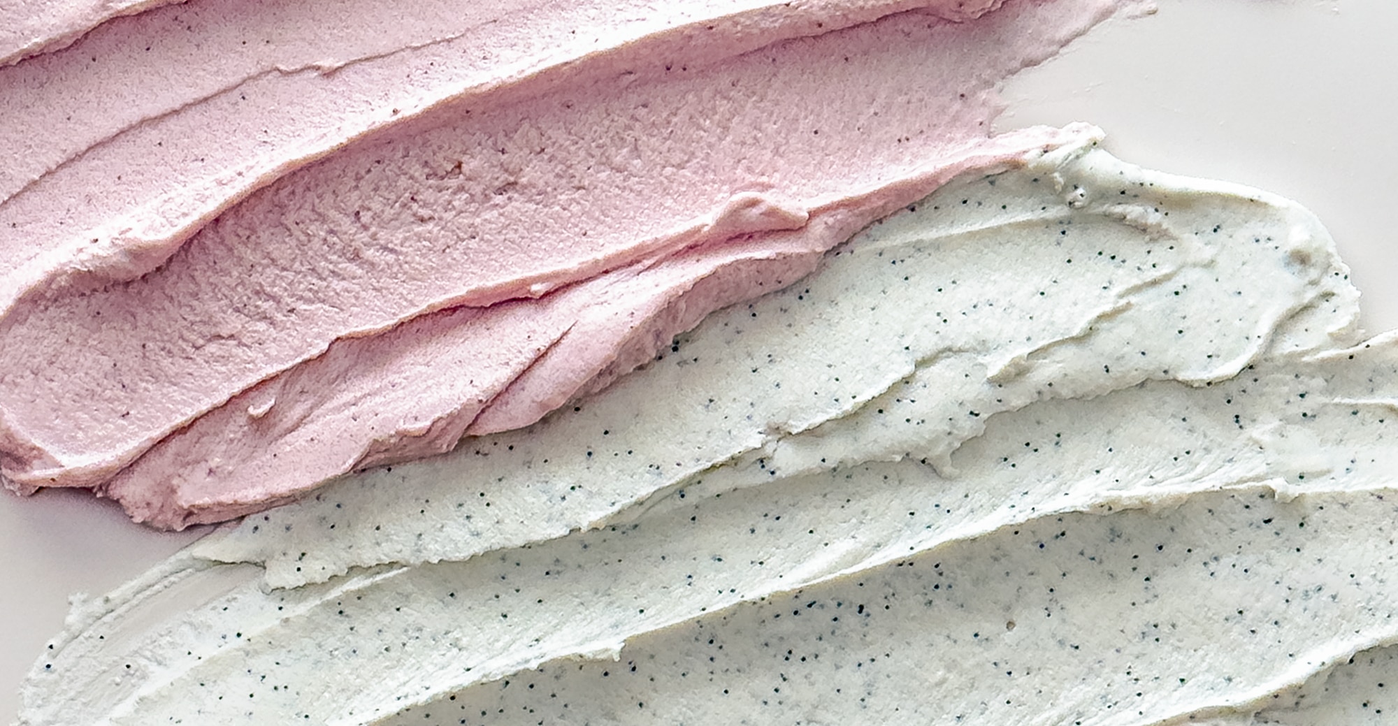 Close up texture image shot of two Dove Body Scrub products