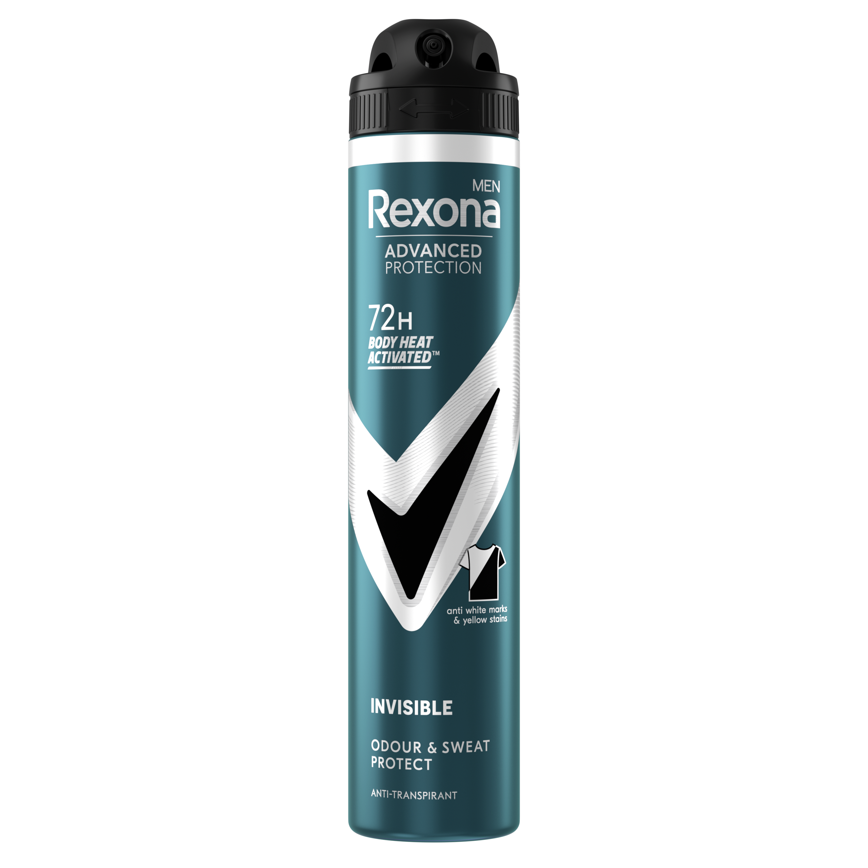 Rexona Advanced Protection Men Aerosol Invisible Black & White 200 ml packshot