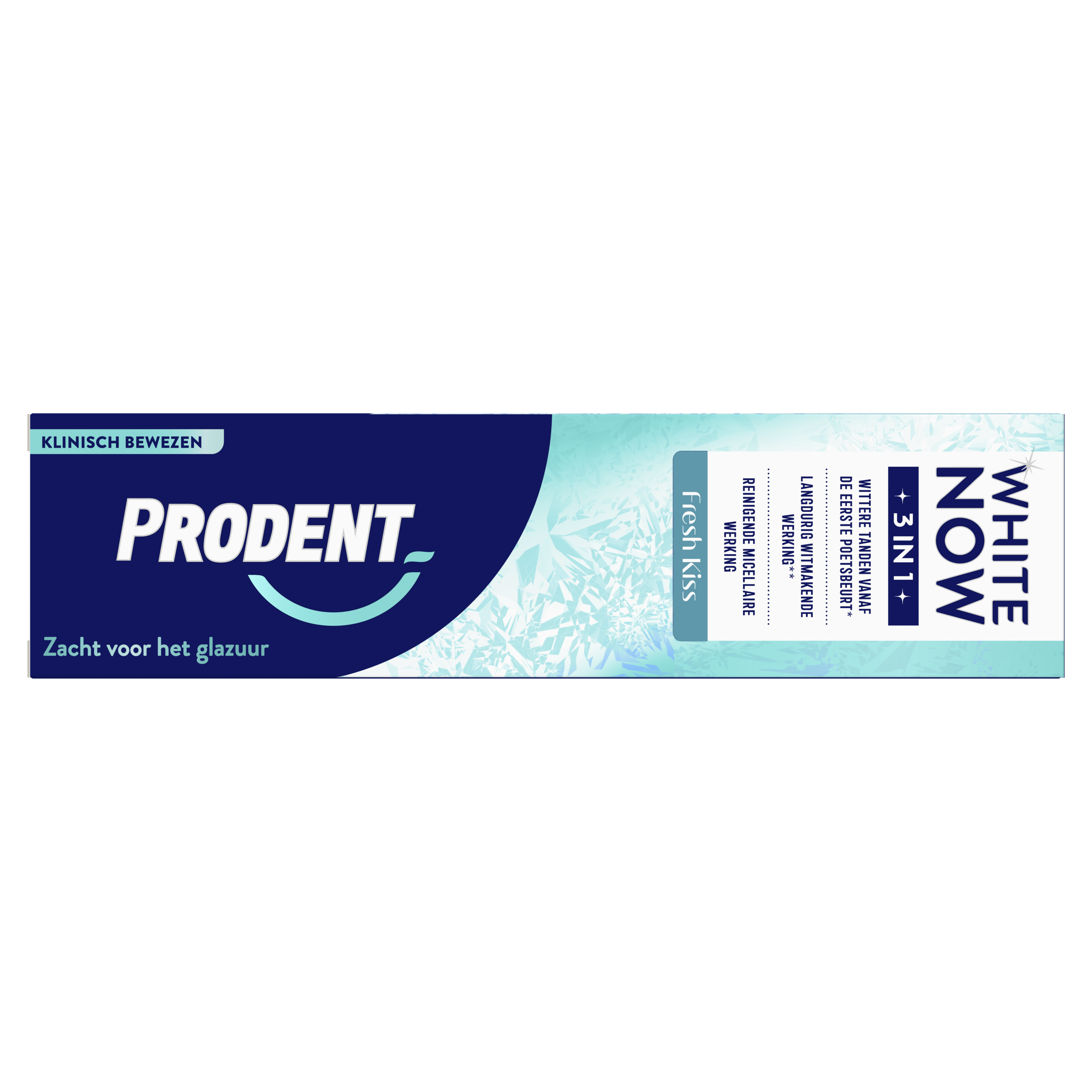 Prodent White Now Fresh Kiss 3-in-1 75ml - Folding box packshot