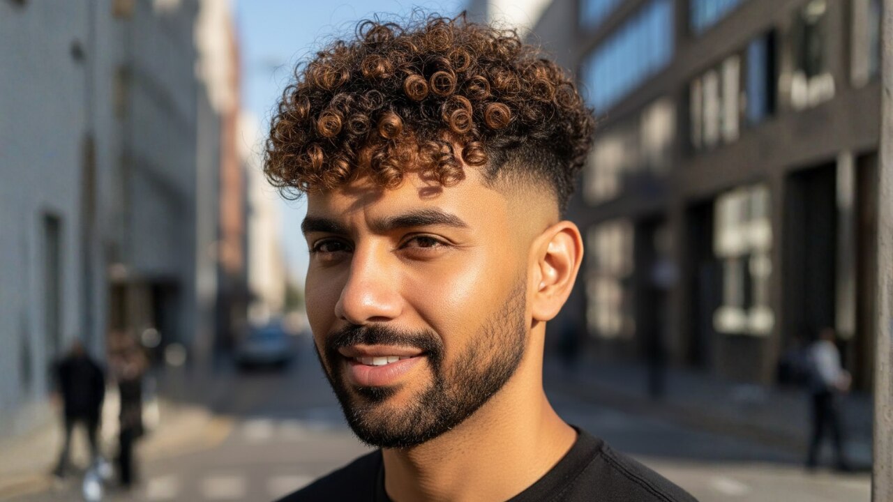 1. The Curly Fade: