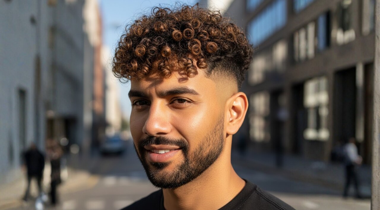 1. The Curly Fade: