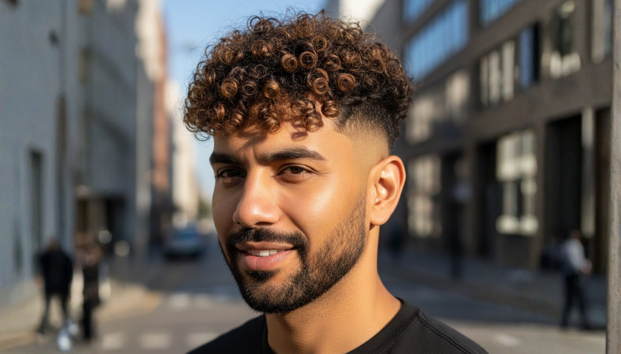 1. The Curly Fade:
