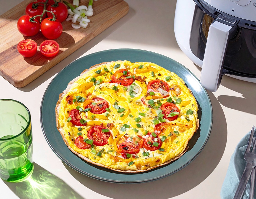 Wrap mit Omelette in der Heißluftfritteuse 20 Min  recipe