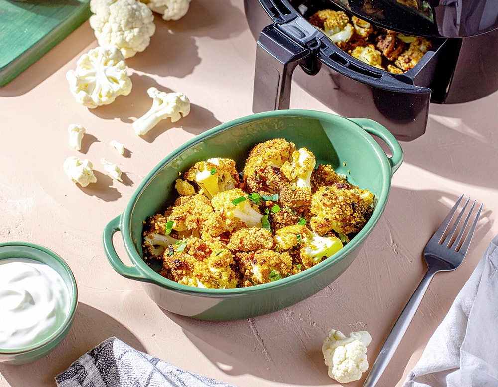 Knuspriger Blumenkohl in der Heißluftfritteuse 23 Min  recipe