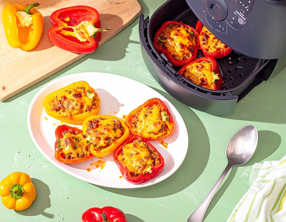 Gefüllte Paprika in der Heißluftfritteuse 40 Min  recipe
