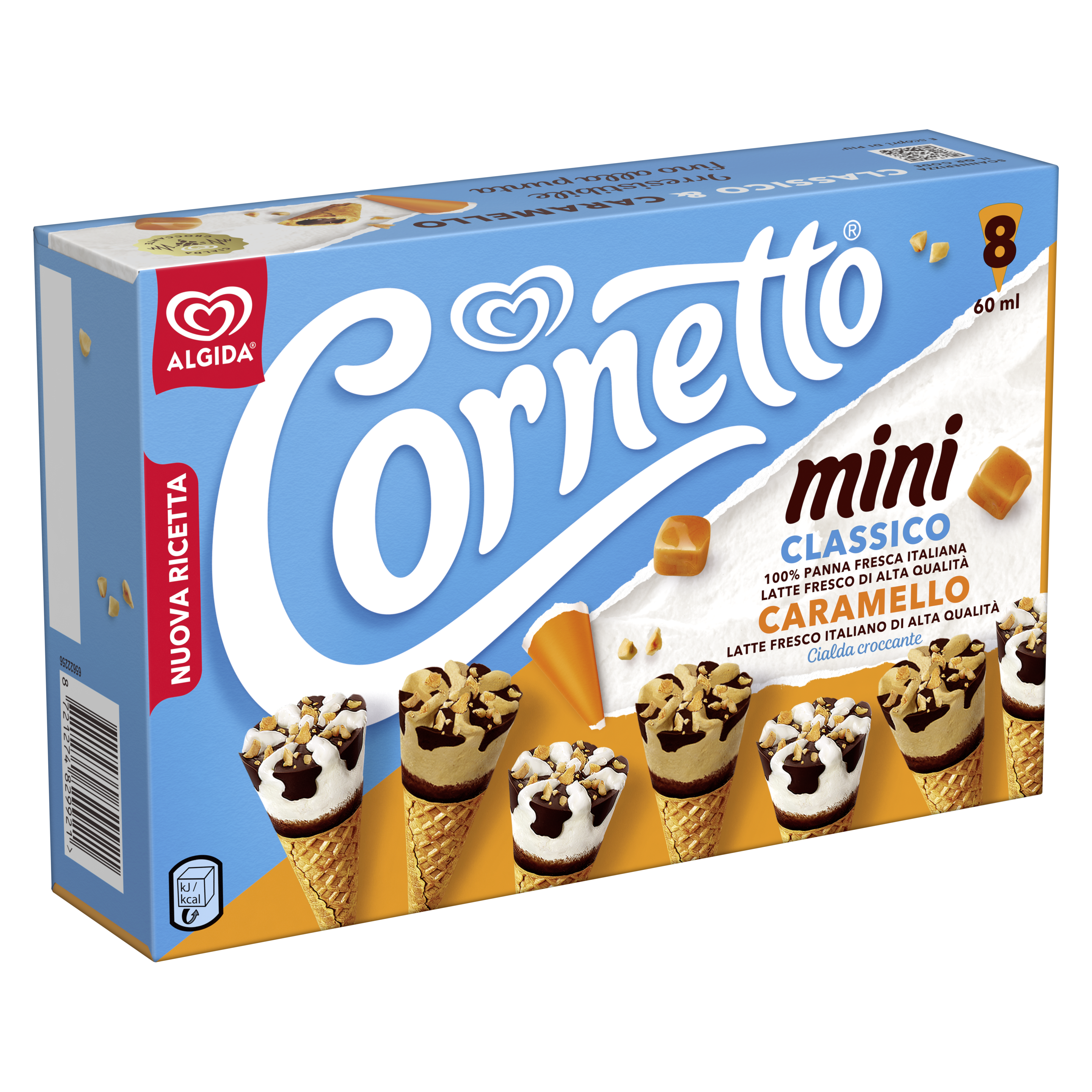 CORNETTO MINI CLASSICO E CARAMELLO X8 packshot