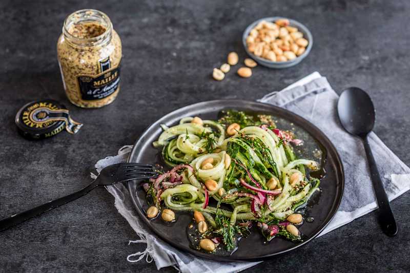 Gurken-Spirelli-Salat mit Dill-Senf-Dressing 70 Minutes  recipe
