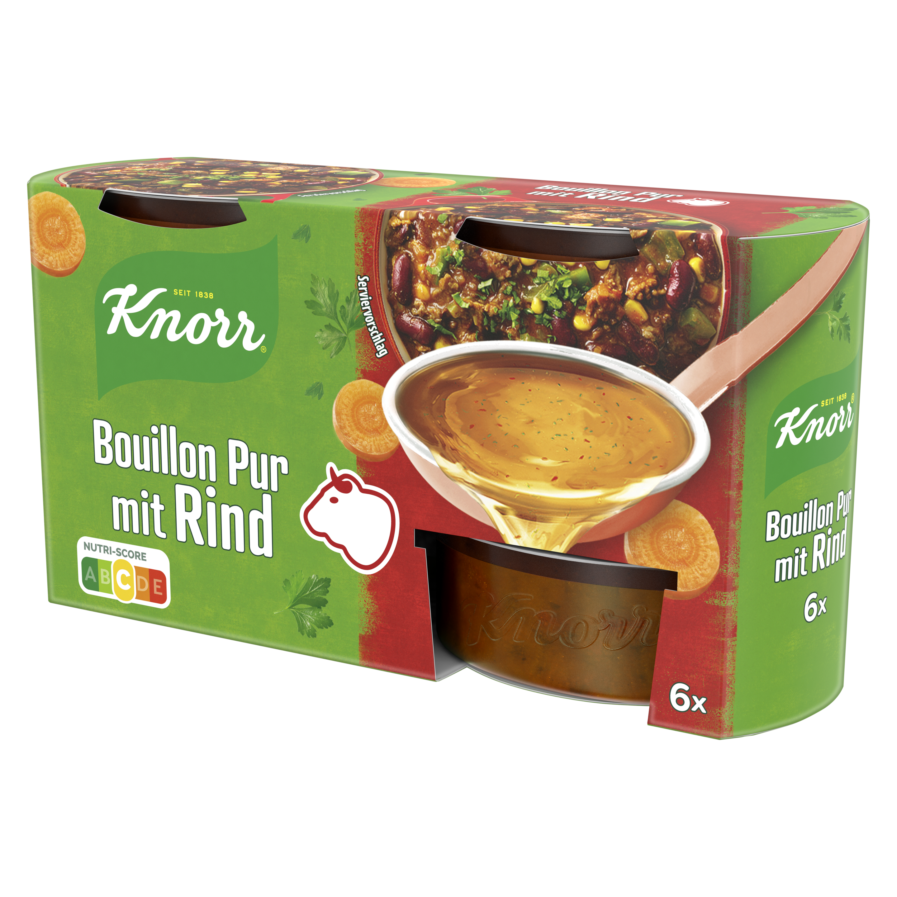 Knorr Bouillon Pur Rind 6er 3L Töpfchen