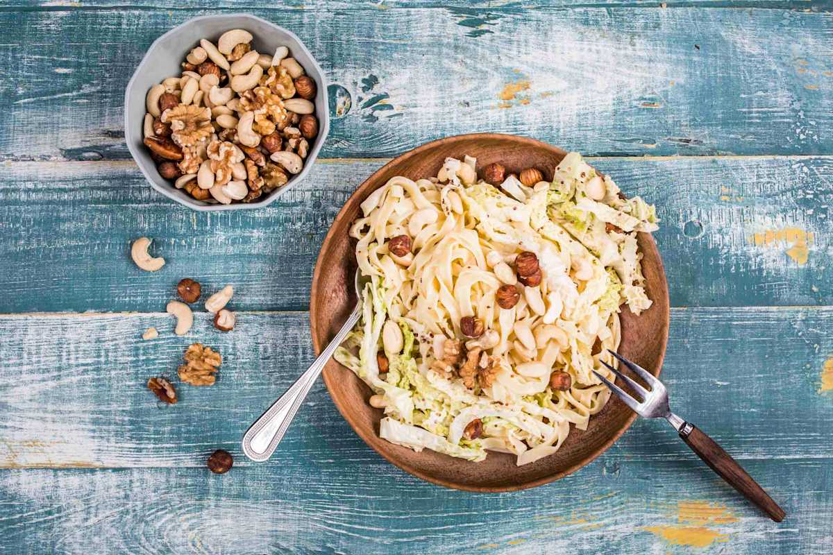 Tagliatelle mit Wirsing und Senf-Sahnesoße 50 Minutes  recipe