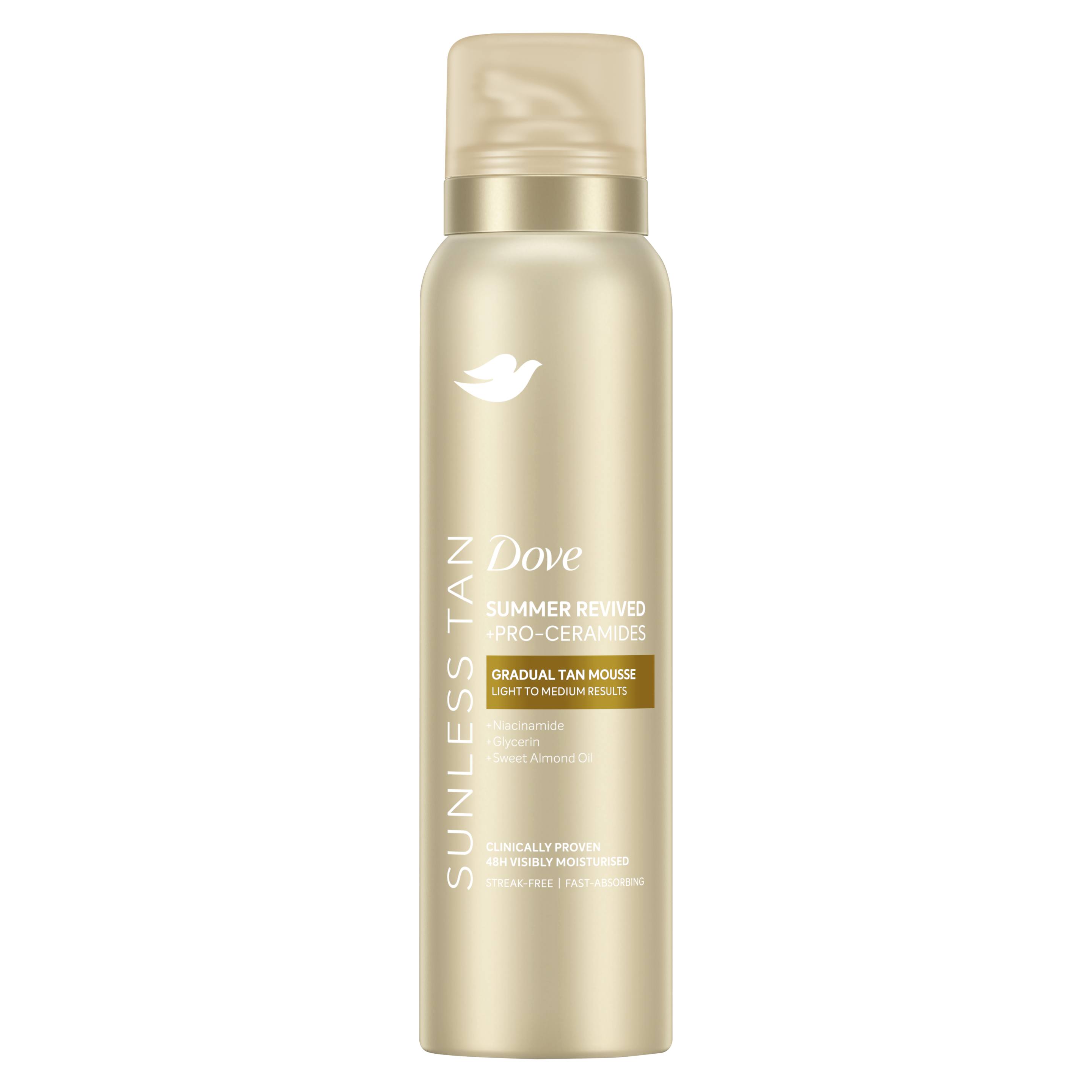 Dove Gradual Self-Tan Body Mousse Fair to Medium 150ml packshot