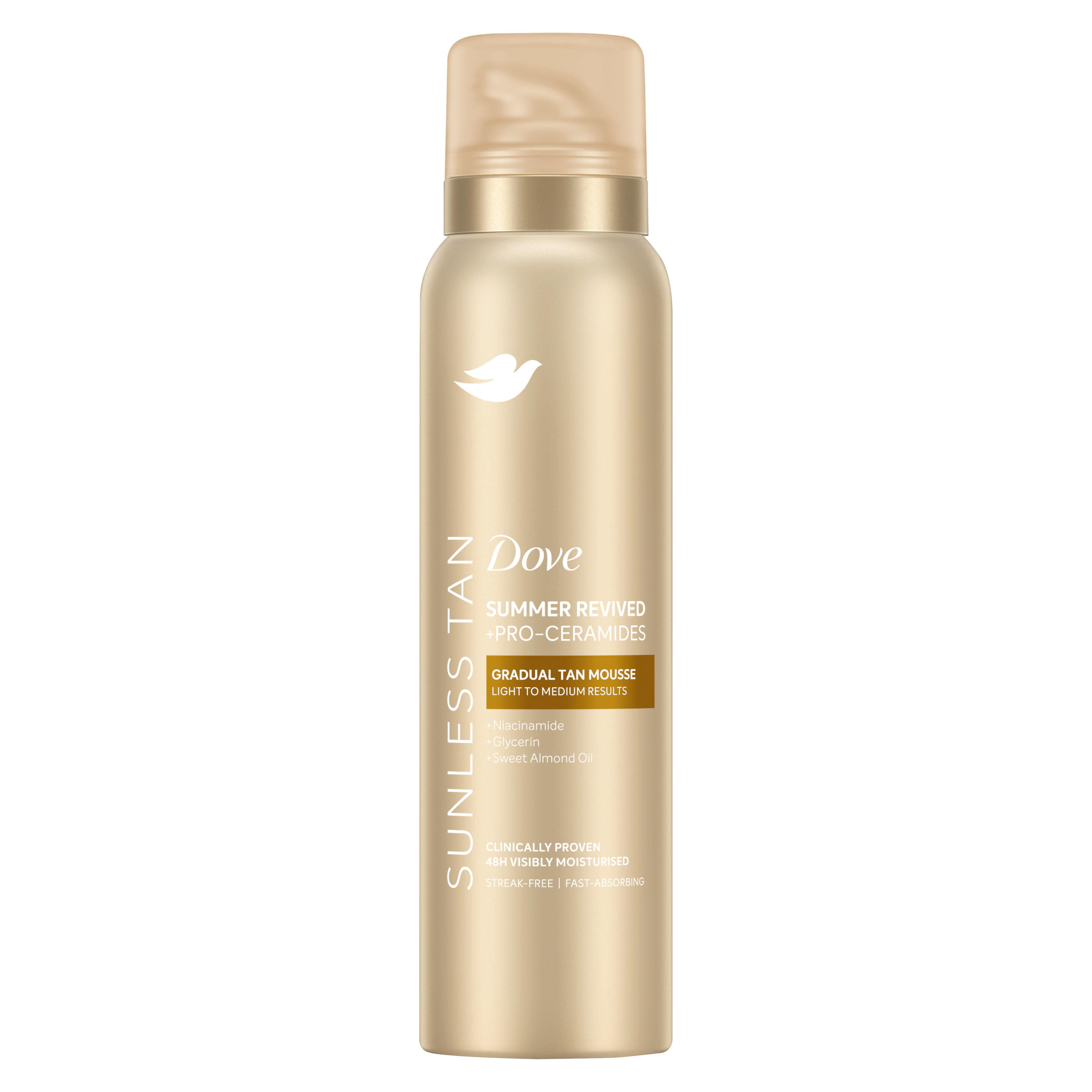 Dove Gradual Self-Tan Body Mousse Fair to Medium 150ml packshot