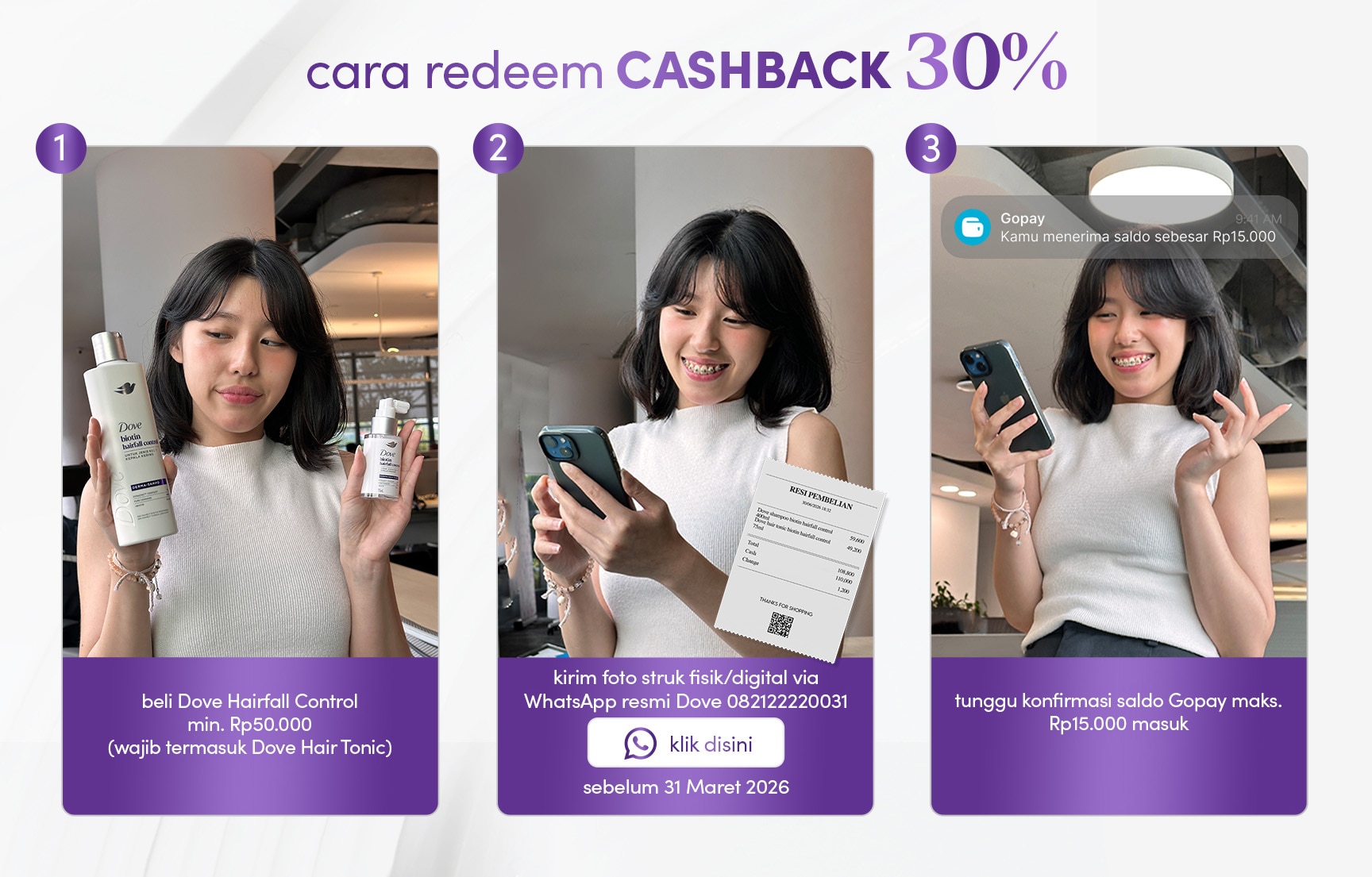 Dove Scalp Promo WhatsApp