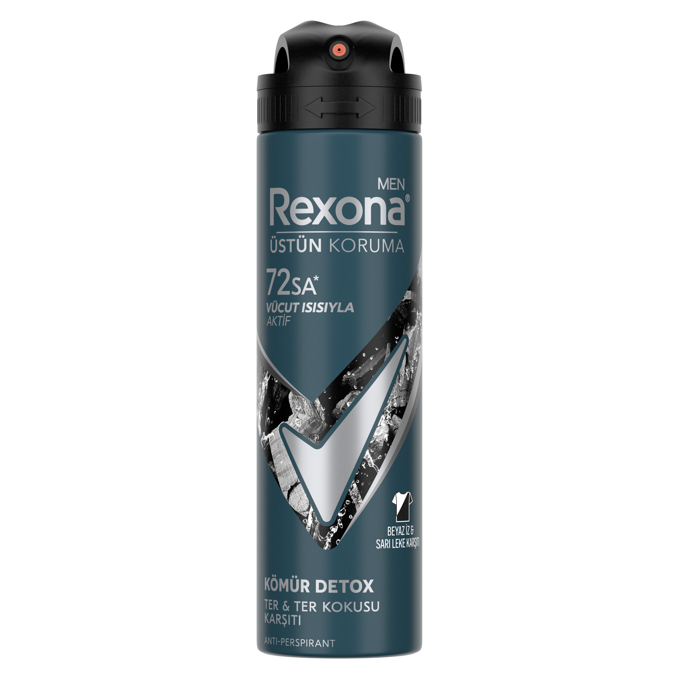 Rexona Men Kömür Detox Antiperspirant Erkek Sprey Deodorant 150 ml packshot