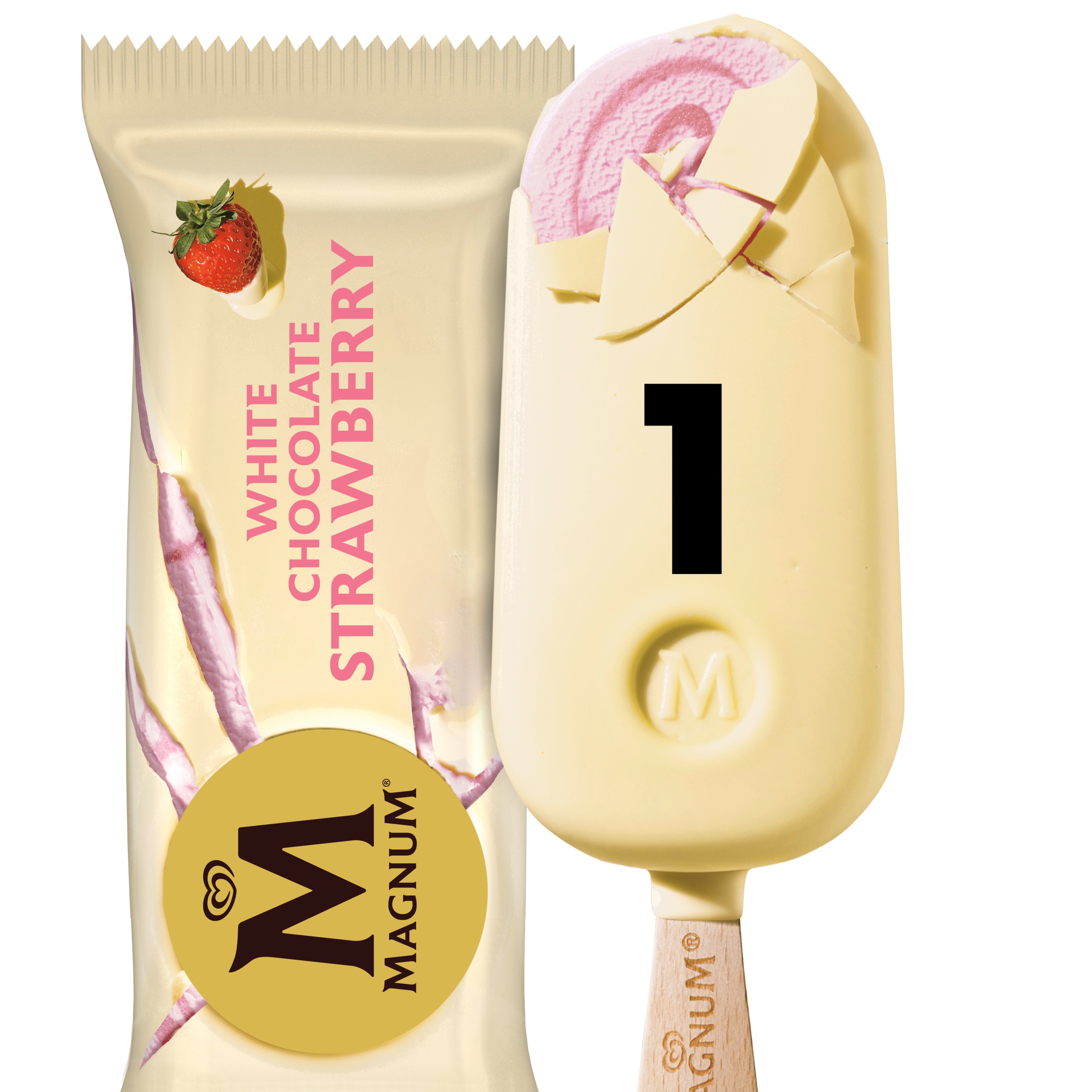 Magnum White Chocolate & Strawberry 1 x 100 ml - Magnum Österreich packshot