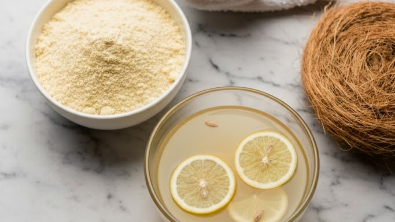 4. Besan + Lemon Juice + Yogurt - For Tan Removal