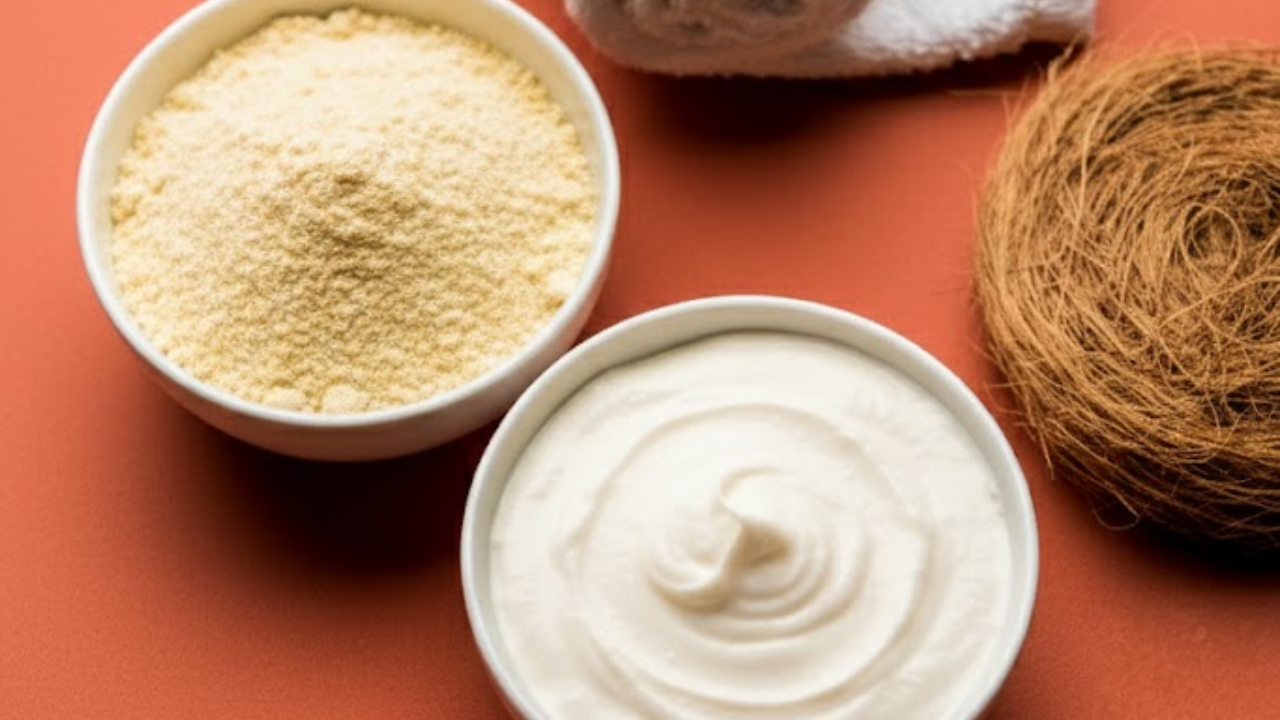 3. Besan + Malai or Full-Fat Yogurt - For Dry & Dehydrated Skin